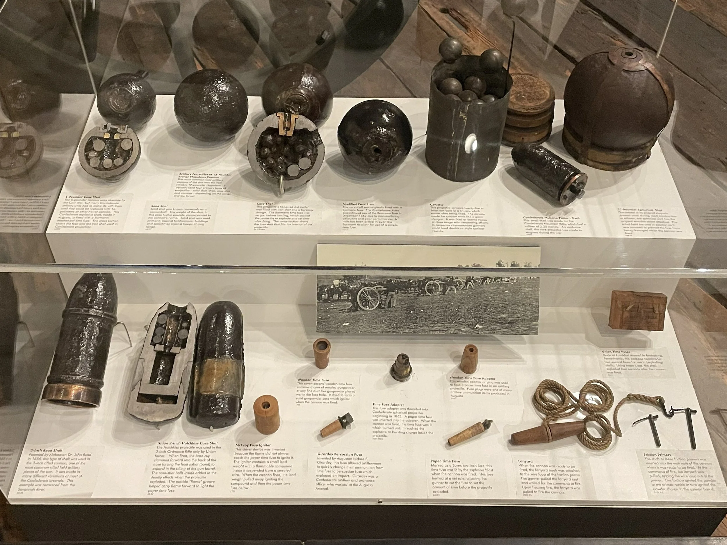 Display on Artillery Projectiles at the Augusta Museum of History