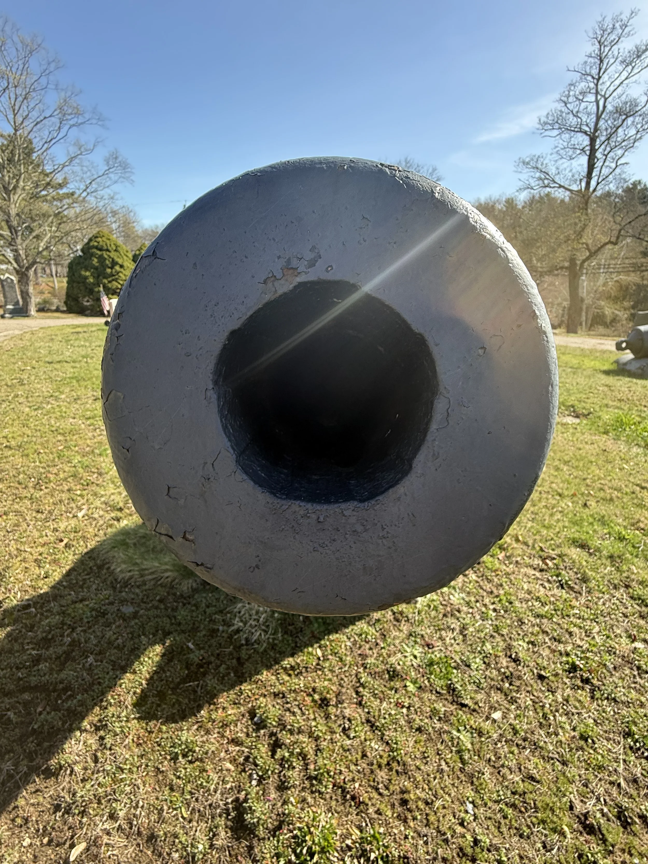 US Navy 30-Pounder Parrott Rifle Number 70 is displayed in Rockland, Massachusetts