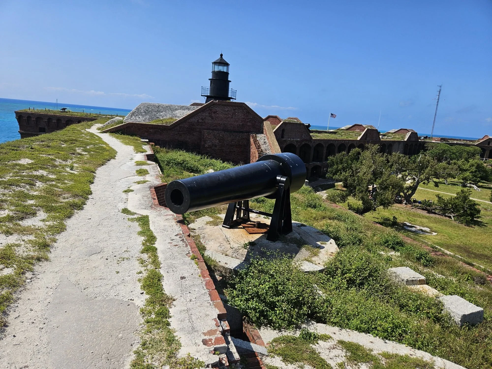One of Four 300-Pounder (10-Inch) Parrott Rifles is displayed at Fort Jefferson in Dry Tortugas National Park