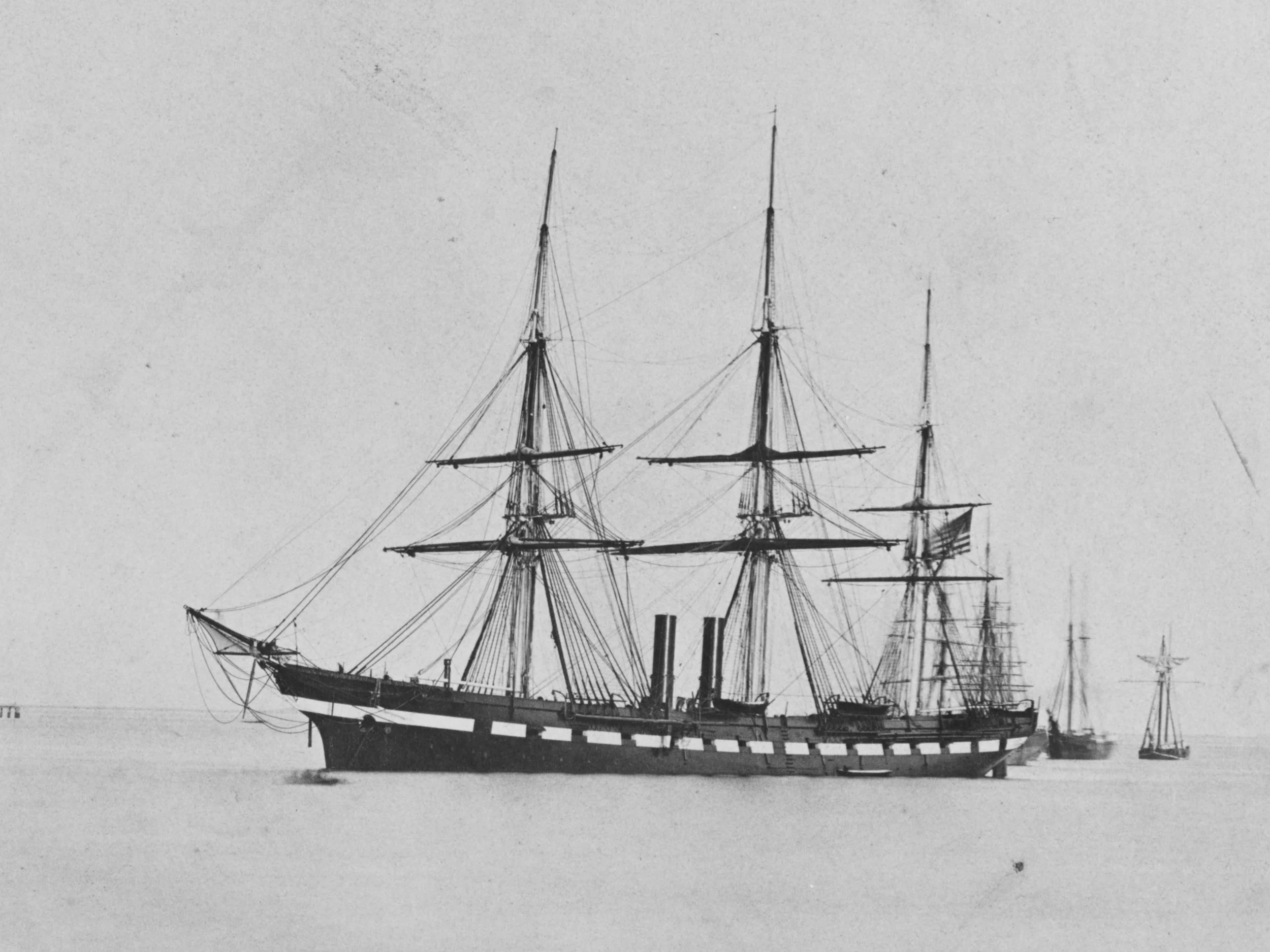 USS Niagara after her 1863 refit.  Cropped from Naval History and Heritage Command Photo: NH 75895