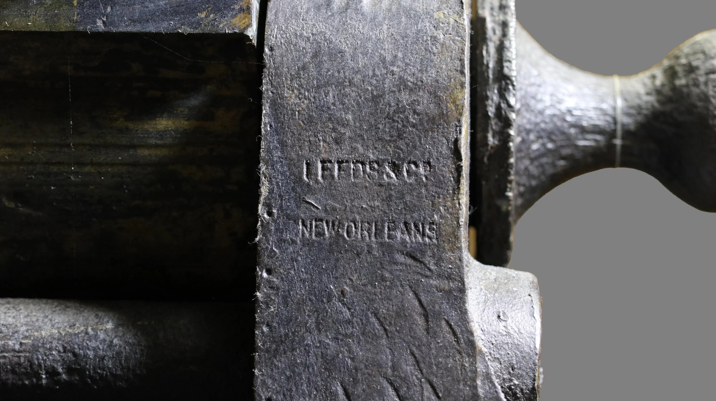 Leeds and Co. stamp on the upper carriage. 12-Pounder Confederate Boat Howitzer - National Park Service Photo, Gettysburg National Military Park, GETT 31170