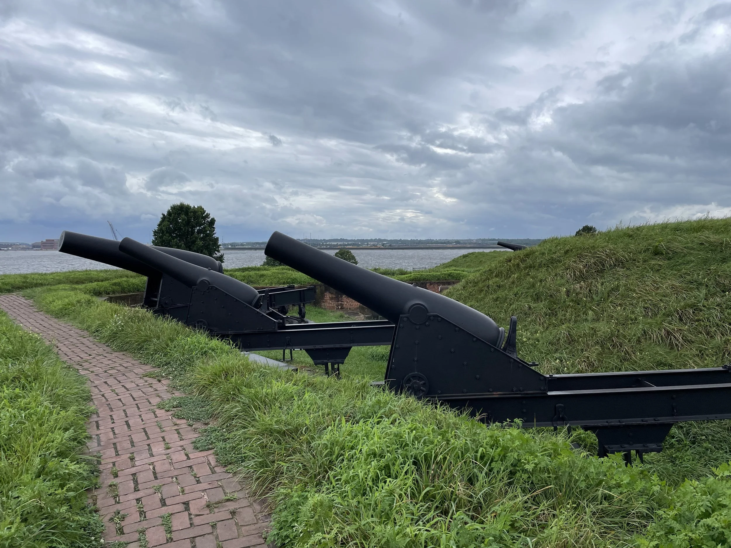 US Army 8-Inch Rodmans at Fort McHenry with a 15-Inch Rodman in the Background
