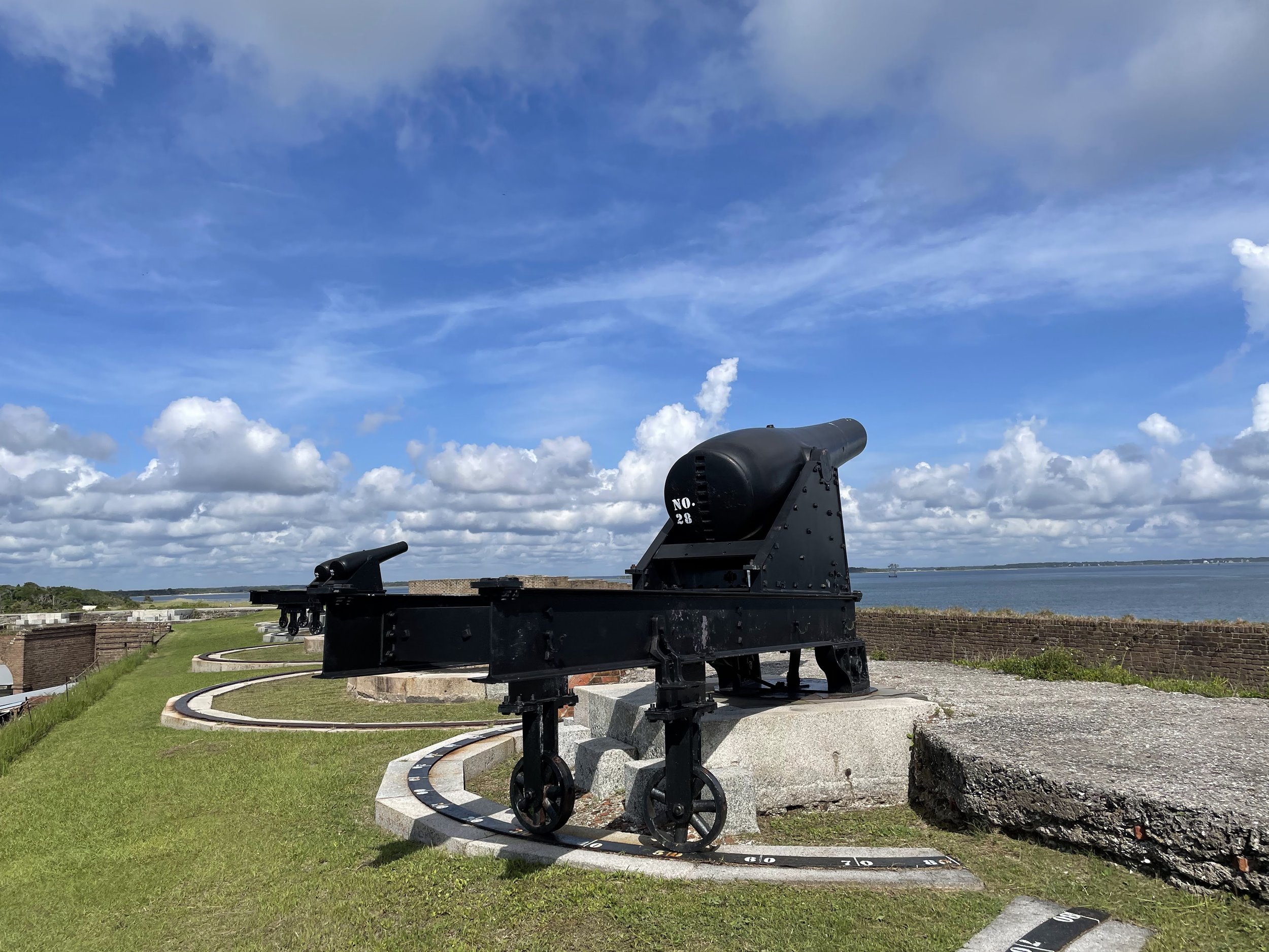 Replica Rodmans at Fort Clinch in Florida: