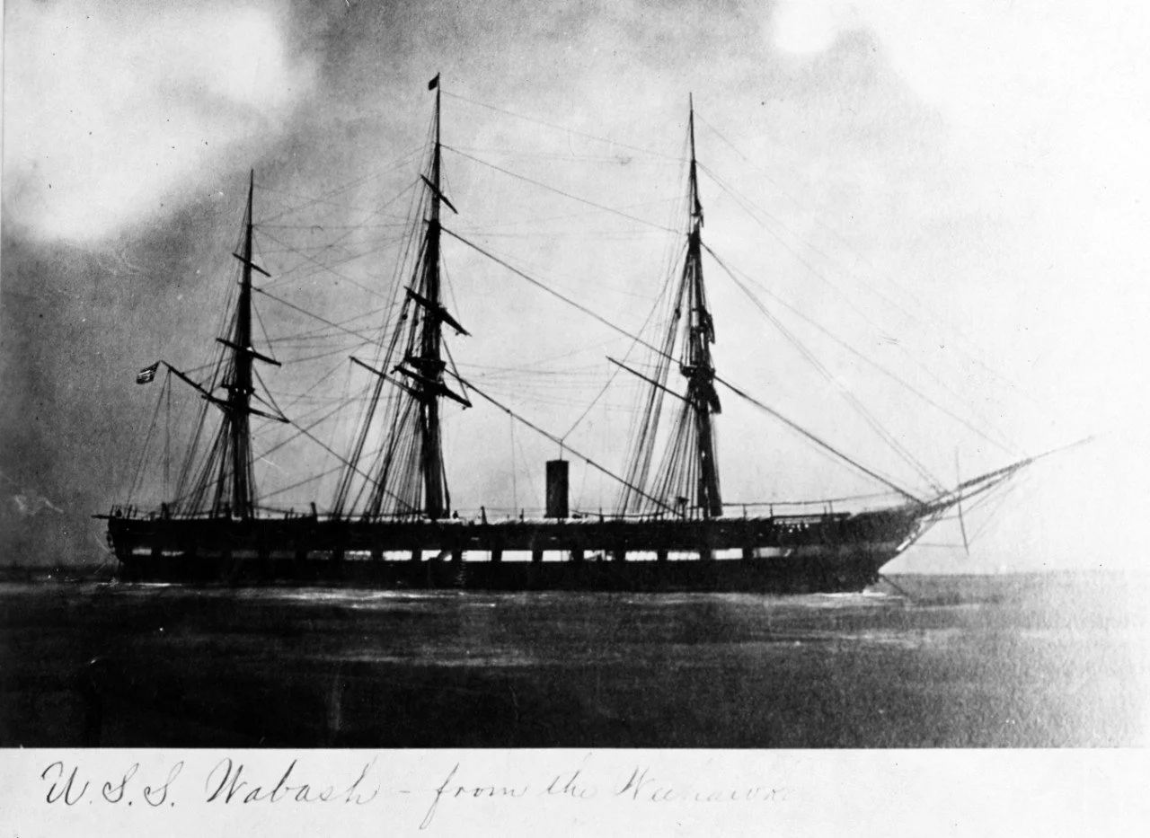 USS Wabash photographed from the deck of USS Weehawken