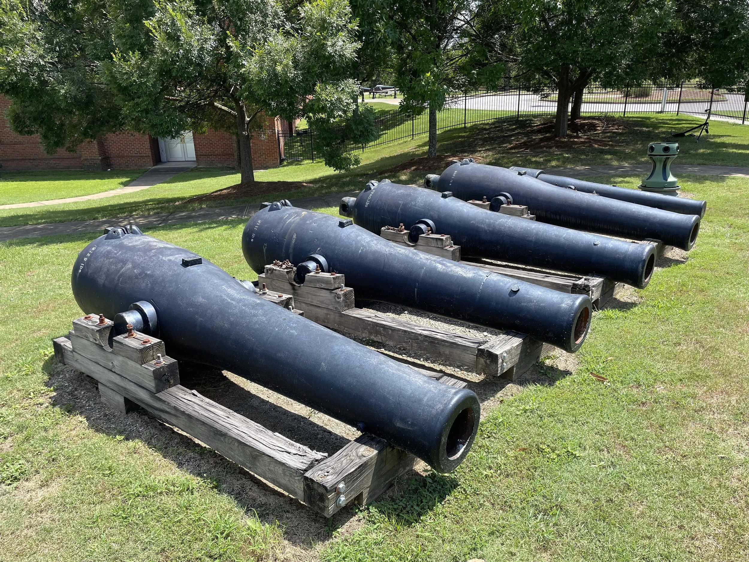 9-Inch Dahlgren Number 45 is the second-to-last gun in this photo.