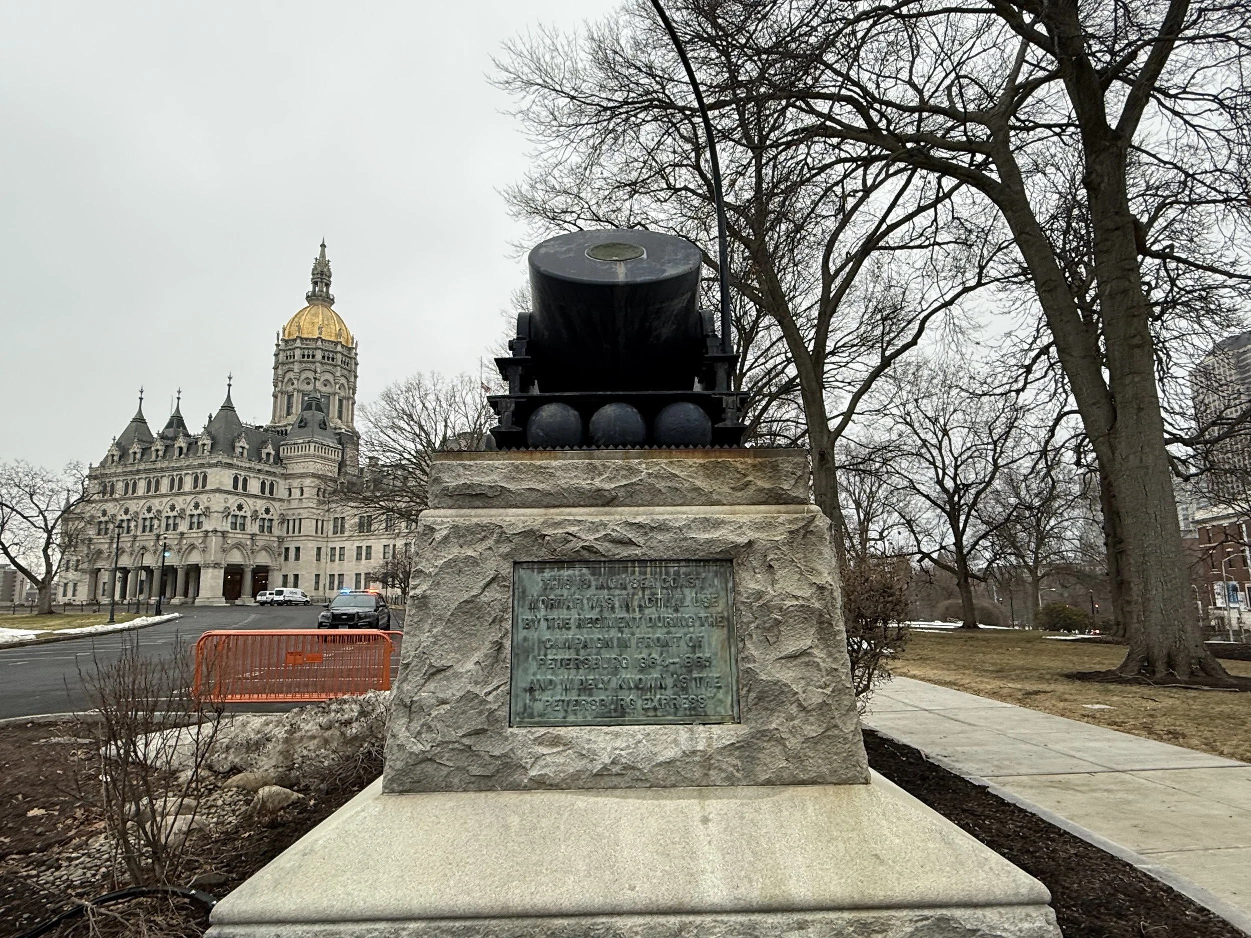 US 13-Inch Mortar on the grounds of the Connecticut State Capitol in Hartford