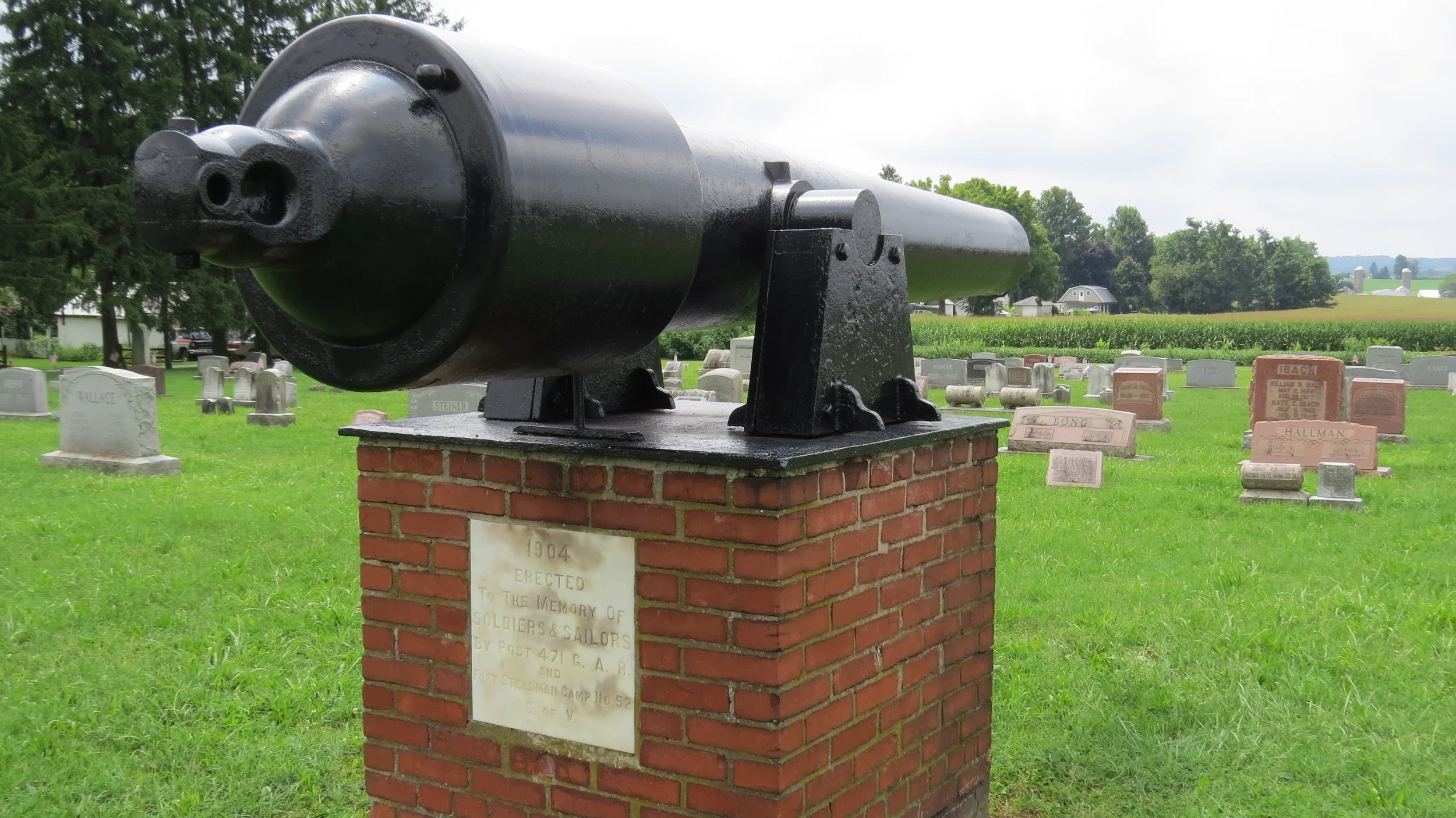 US Navy 100-Pounder Parrott Rifle Number 10 of USS Galena is displayed in Newmanstown, Pennsylvania