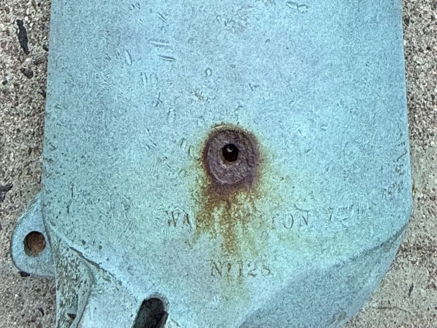 US Navy 12-Pounder Boat Howitzer Number 128 is one of for displayed around a monument in New Haven, Connecticut