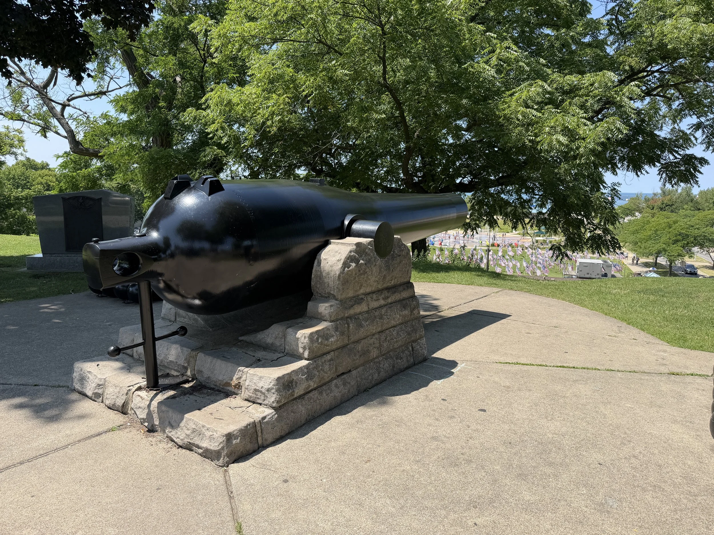 US Navy 11-Inch Dahlgren Number 420 of USS Marion is displayed in St. Joseph, Michigan