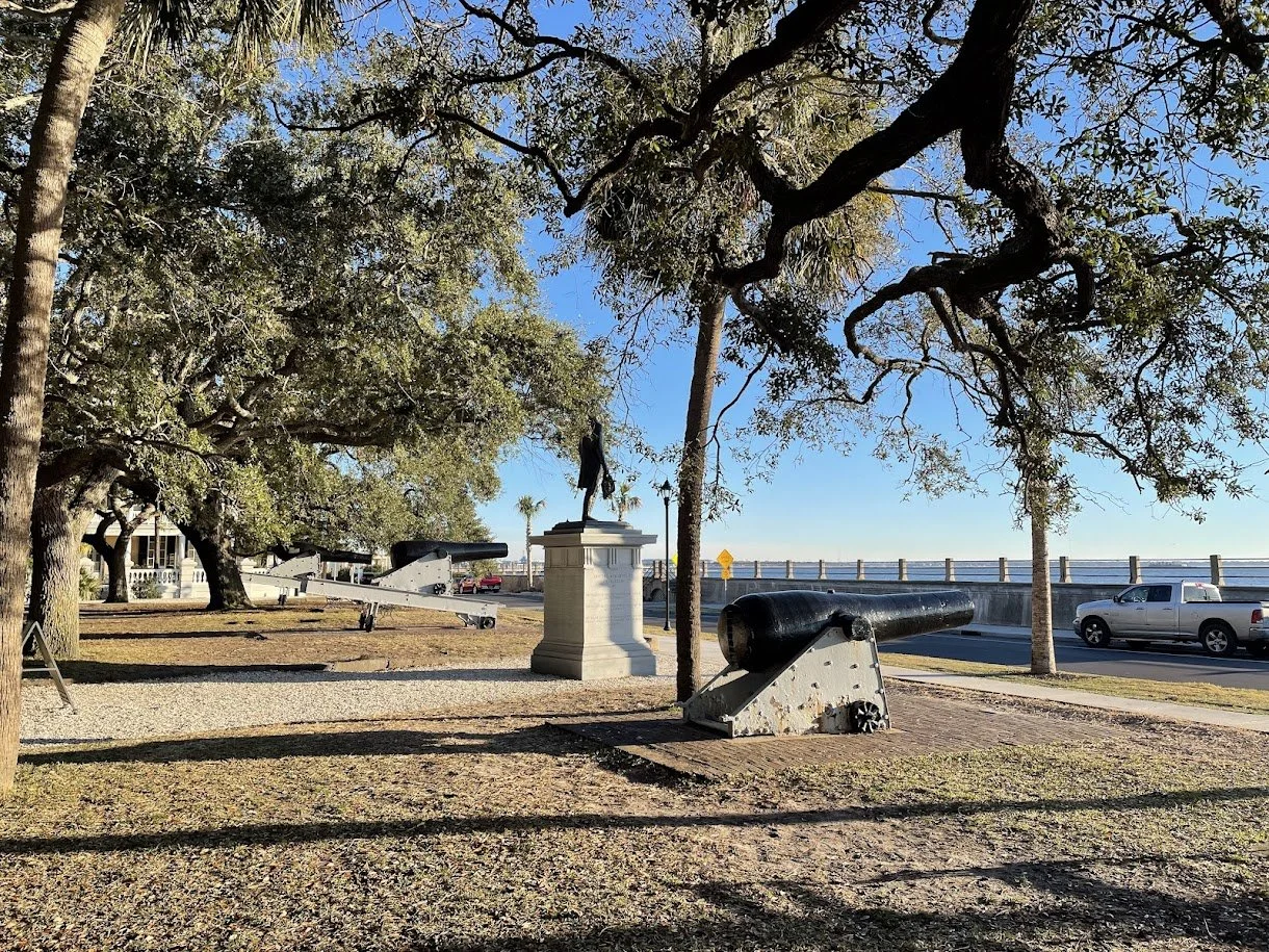 Two 10-Inch Columbiads and an 11-Inch Dahlgren at White Point Garden