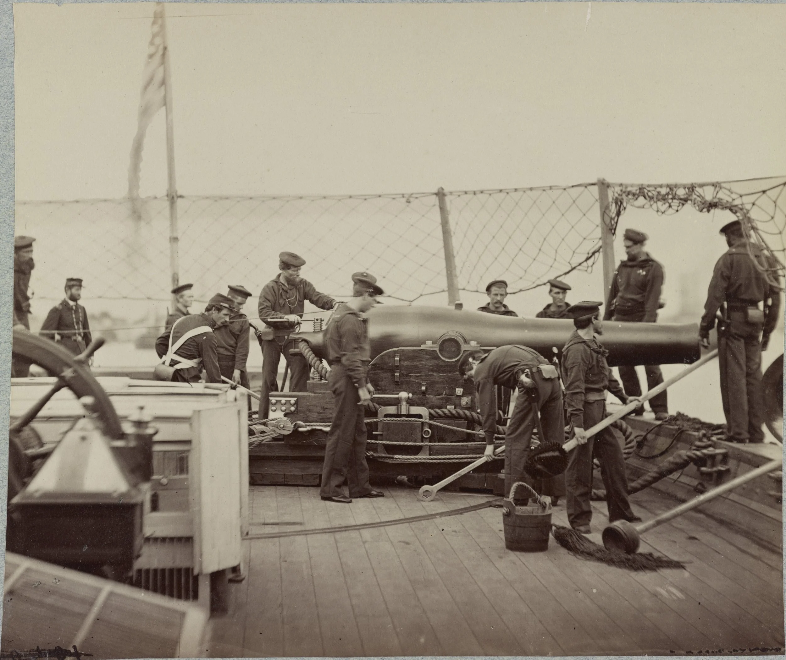 9-Inch Dahlgren on a Pivot Mounting on the Stern of USS Miami