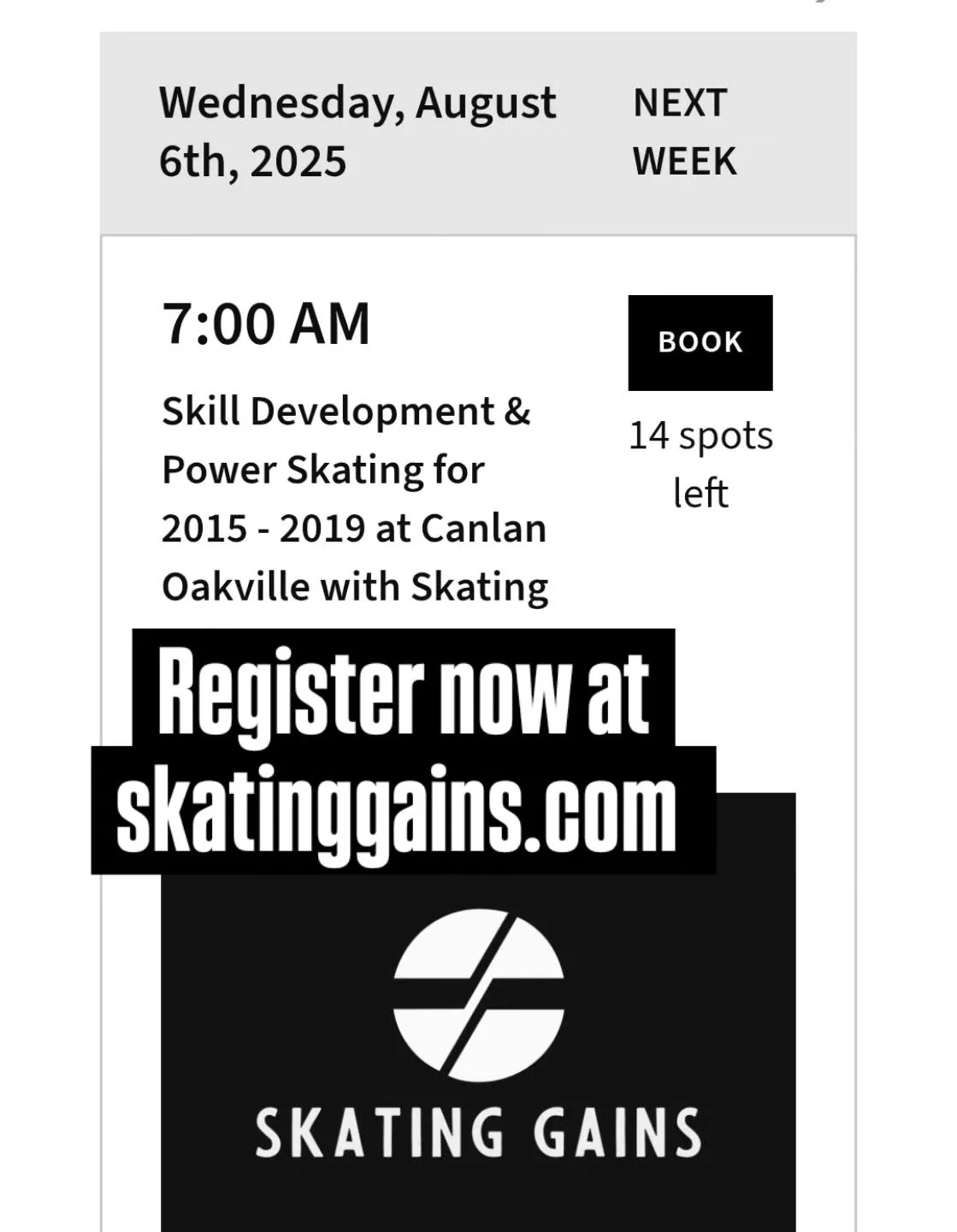 🚨 DROP-IN SKATE THIS WEDNESDAY! 🚨
Calling all 2015&ndash;2019 players &mdash; don&rsquo;t miss our Skating Gains session this Wednesday at 7:00 a.m. at Canlan Oakville!

✨ High-energy, skill-focused ice with tons of reps
👟 Speed, balance, and cont