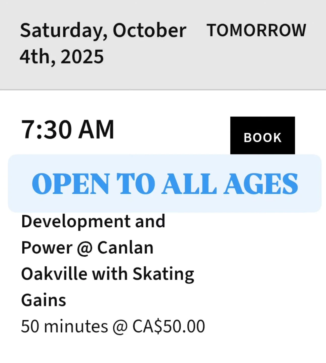 🔥 Power Skating Session &ndash; THIS SATURDAY! 🚨
Time to turn those skating gains into game-day speed! 🏒💨

Join us for a Hockey Power Skating Session open to ALL AGES &mdash; perfect for players looking to boost their edge work, speed, and on-ice