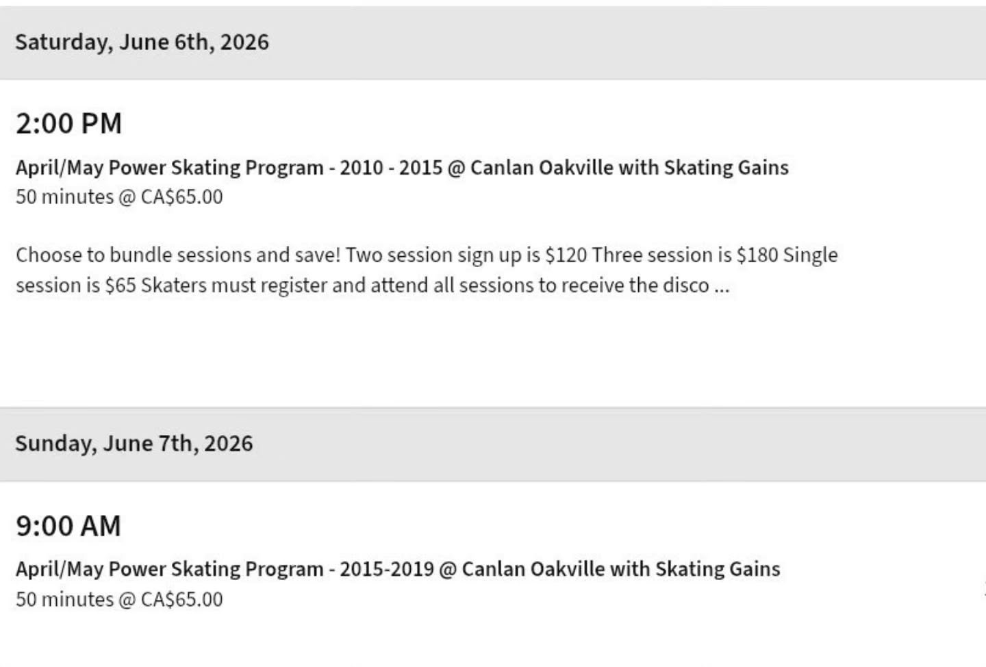 ⛸️ Skating Gains Sessions Are Here! 🏒 

Get ready to level up your skating skills with our upcoming sessions:

📅 June 6
🕑 2:00 PM
👥 Birth Years 2010&ndash;2015

📅 June 7
🕘 9:00 AM
👥 Birth Years 2015&ndash;2019

🔥 Improve your skating, build c