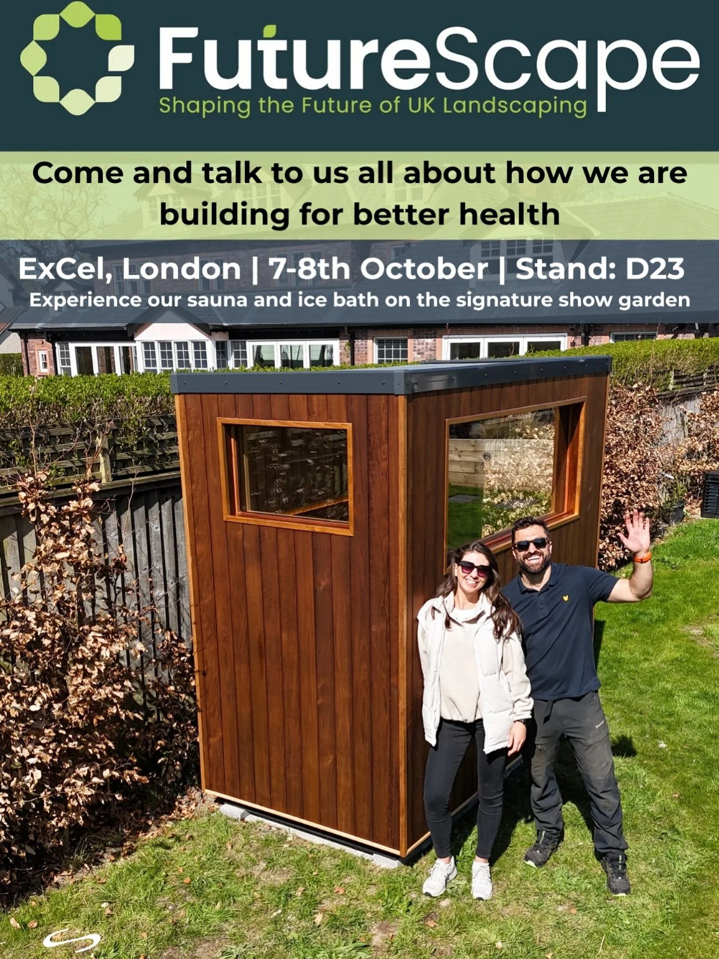 🌿Exciting news!
We’re thrilled to announce that we’ll be attending the @futurescapeevent Outdoor Living and Wellness Expo on October 7th–8th!
Our sauna and ice bath will be featured in the Exceptional Center Showgarden, giving y