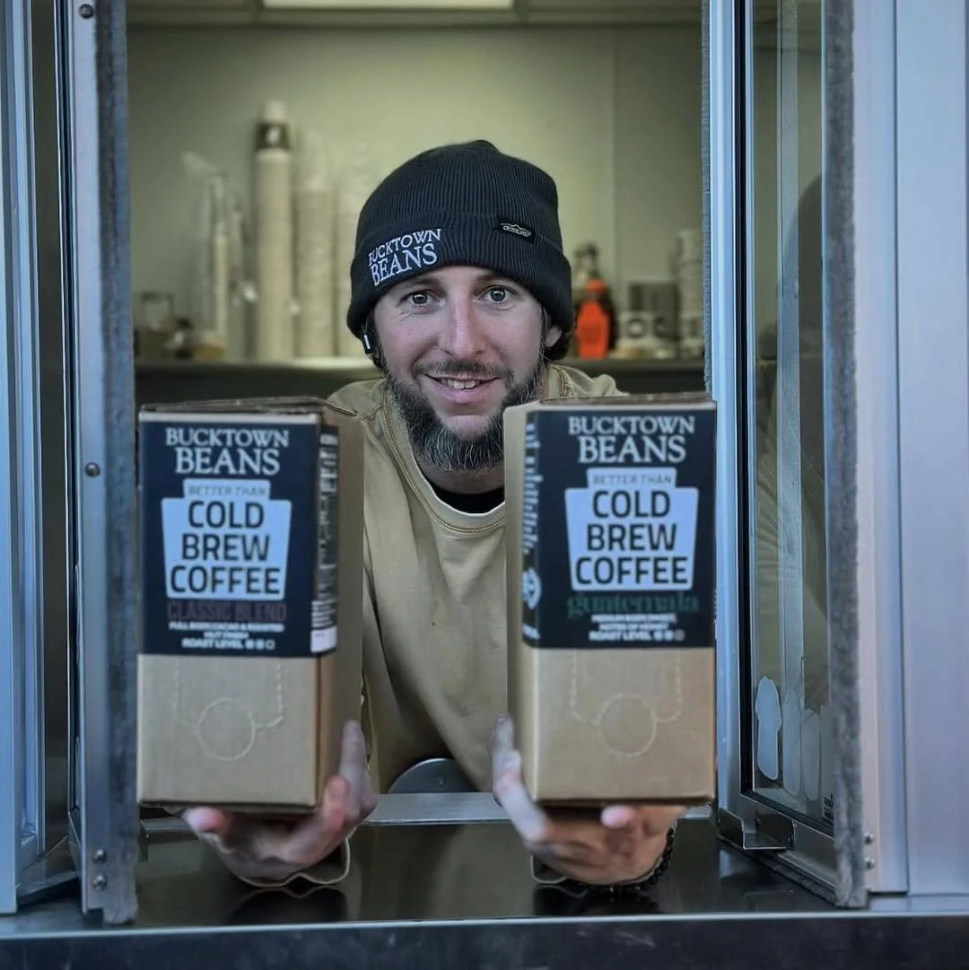 Adam Showing Off the Bag-in-Box Options