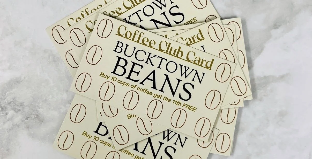 Get a stamp for every cup purchased. The 11th one is on us!