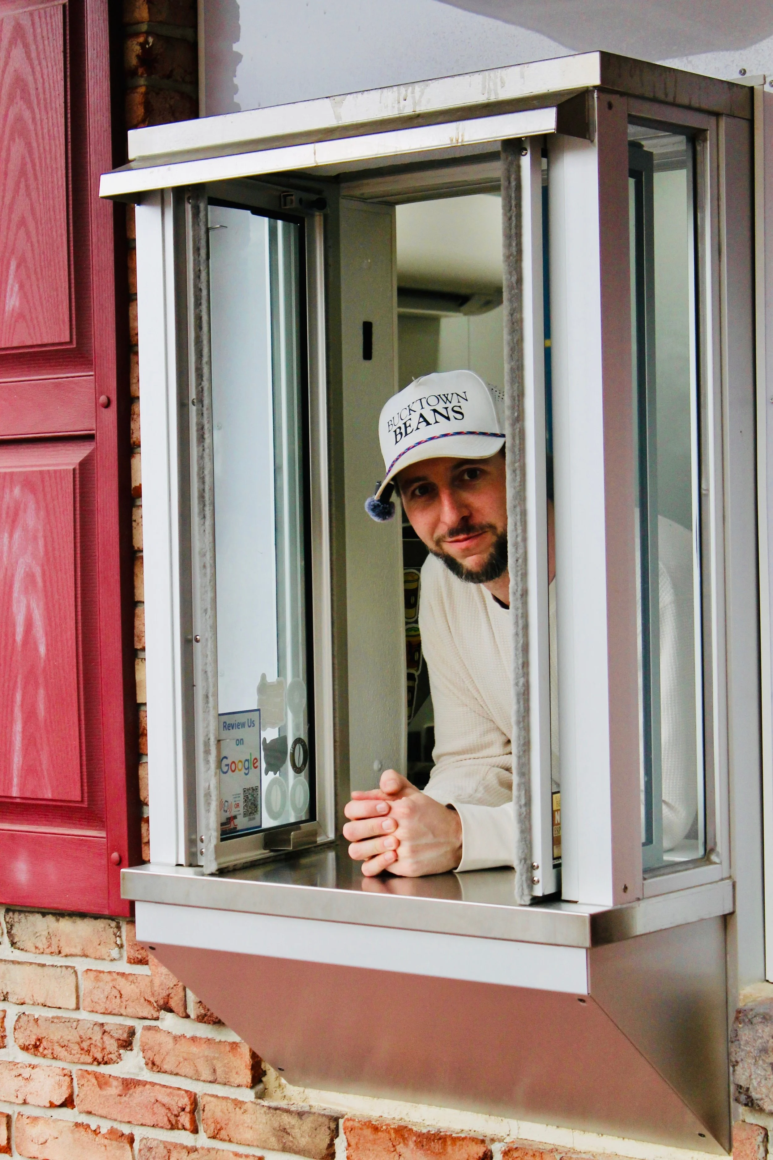 Adam Waiting for His Next Happy Customer