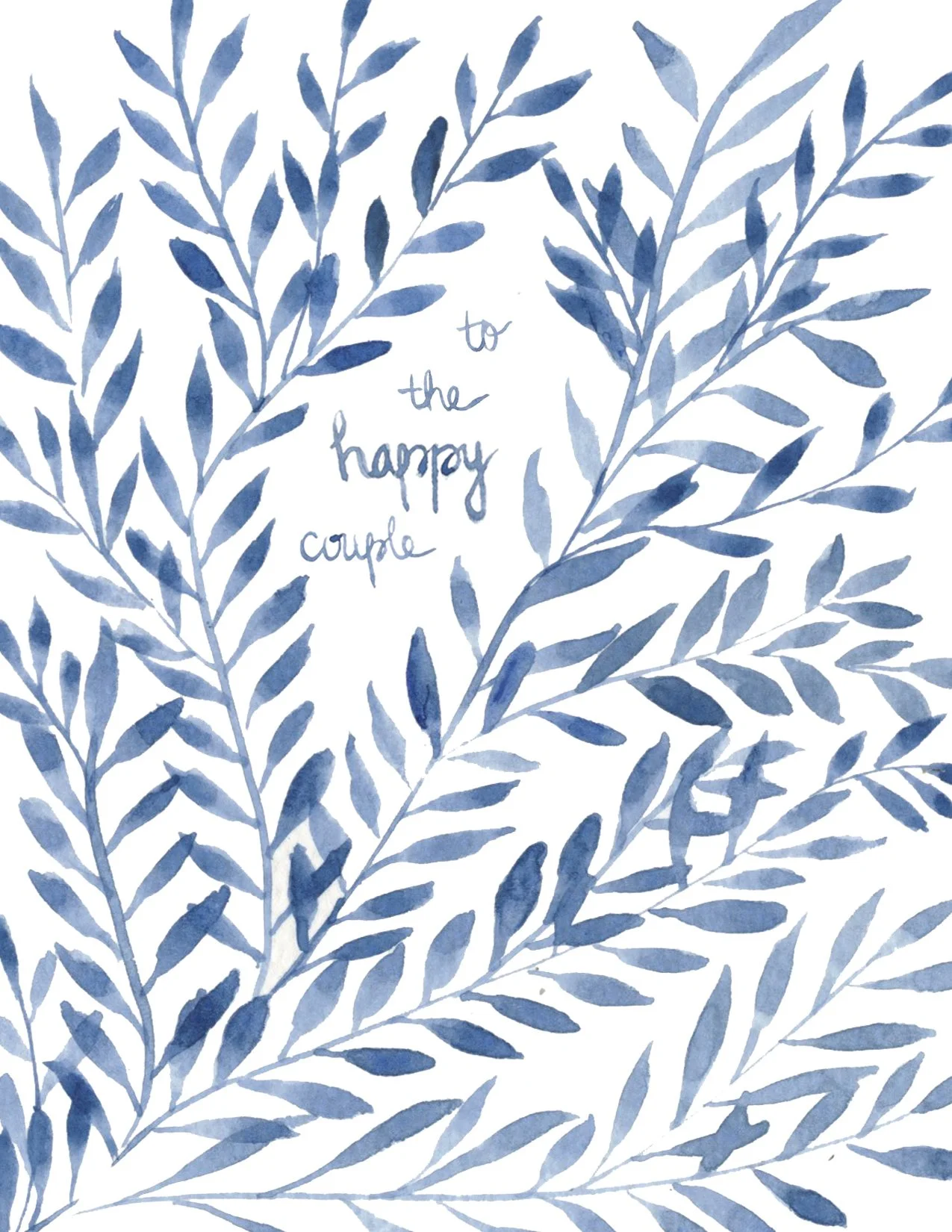 To The Happy Couple - Blue Leaves