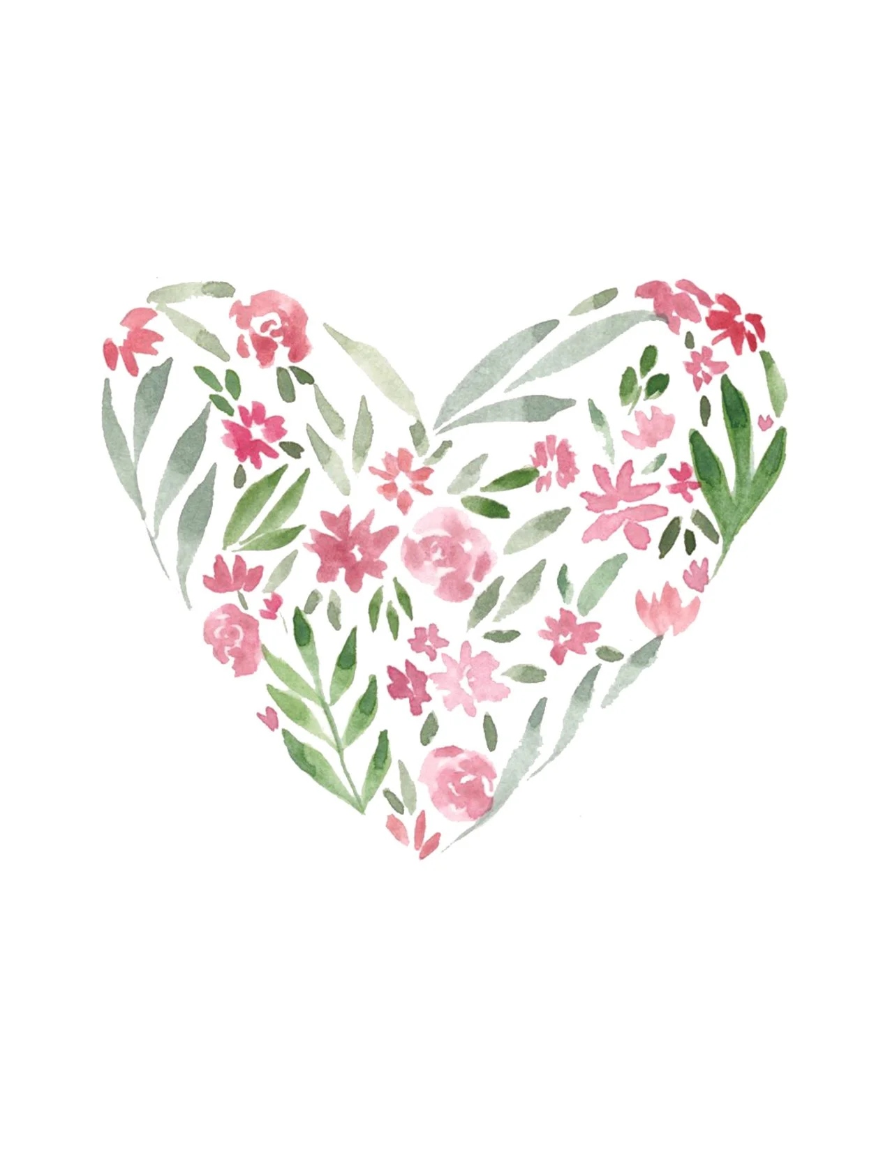 Blank Card - Floral Heart