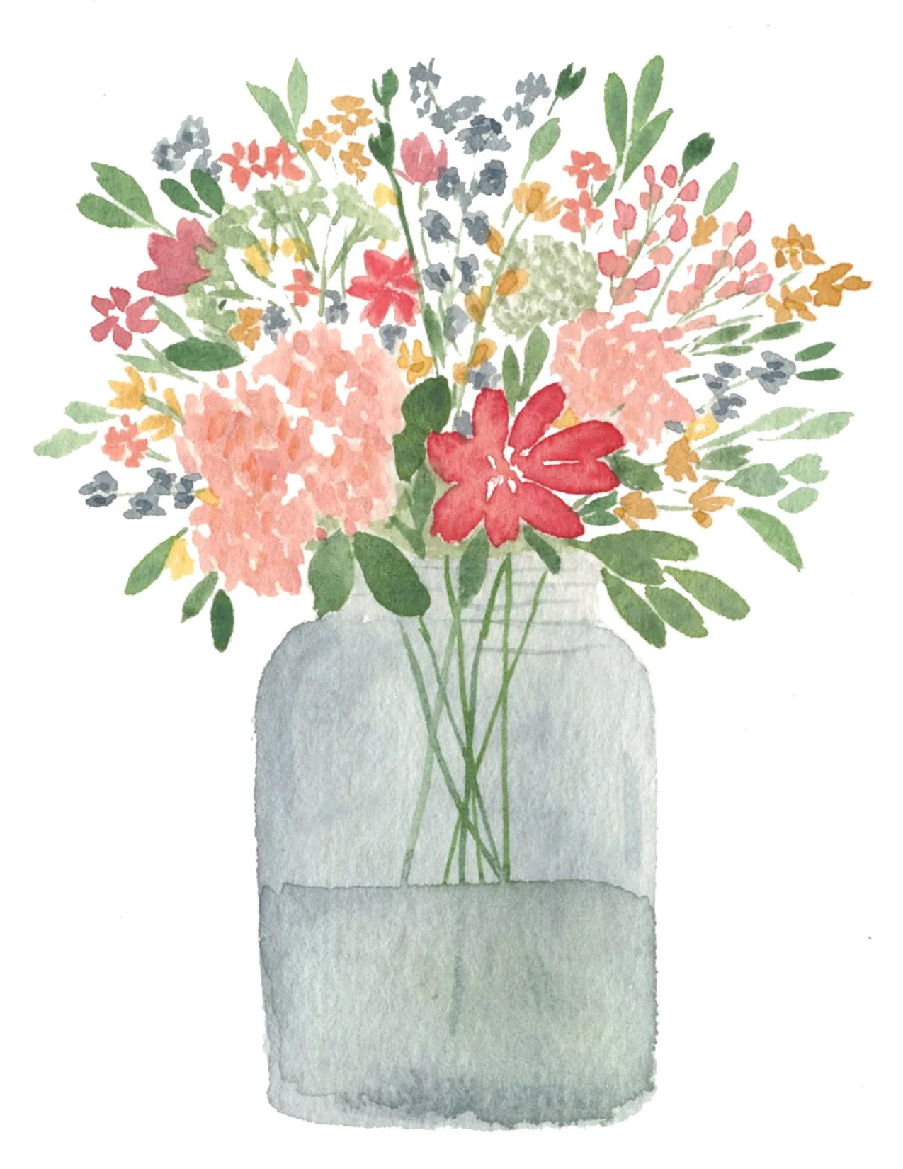 Blank Card - Jar Bouquet