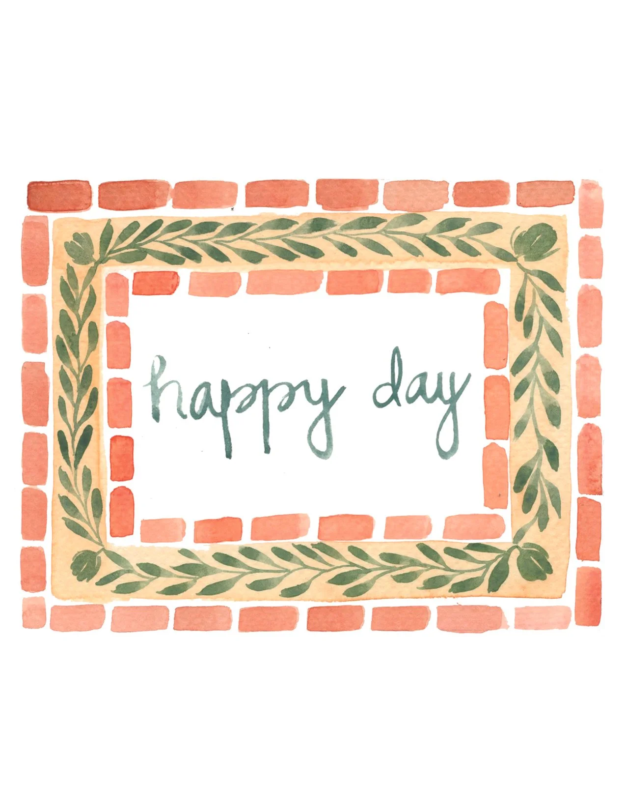 Happy Day - Orange Border