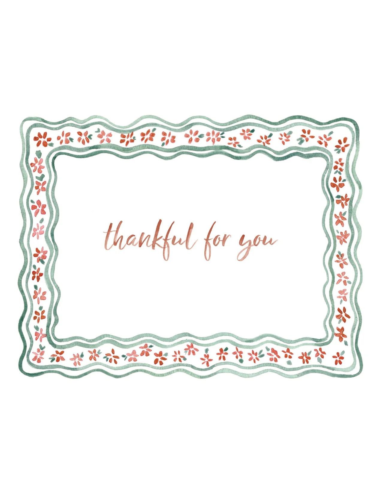 Thank You Card - Thankful for You