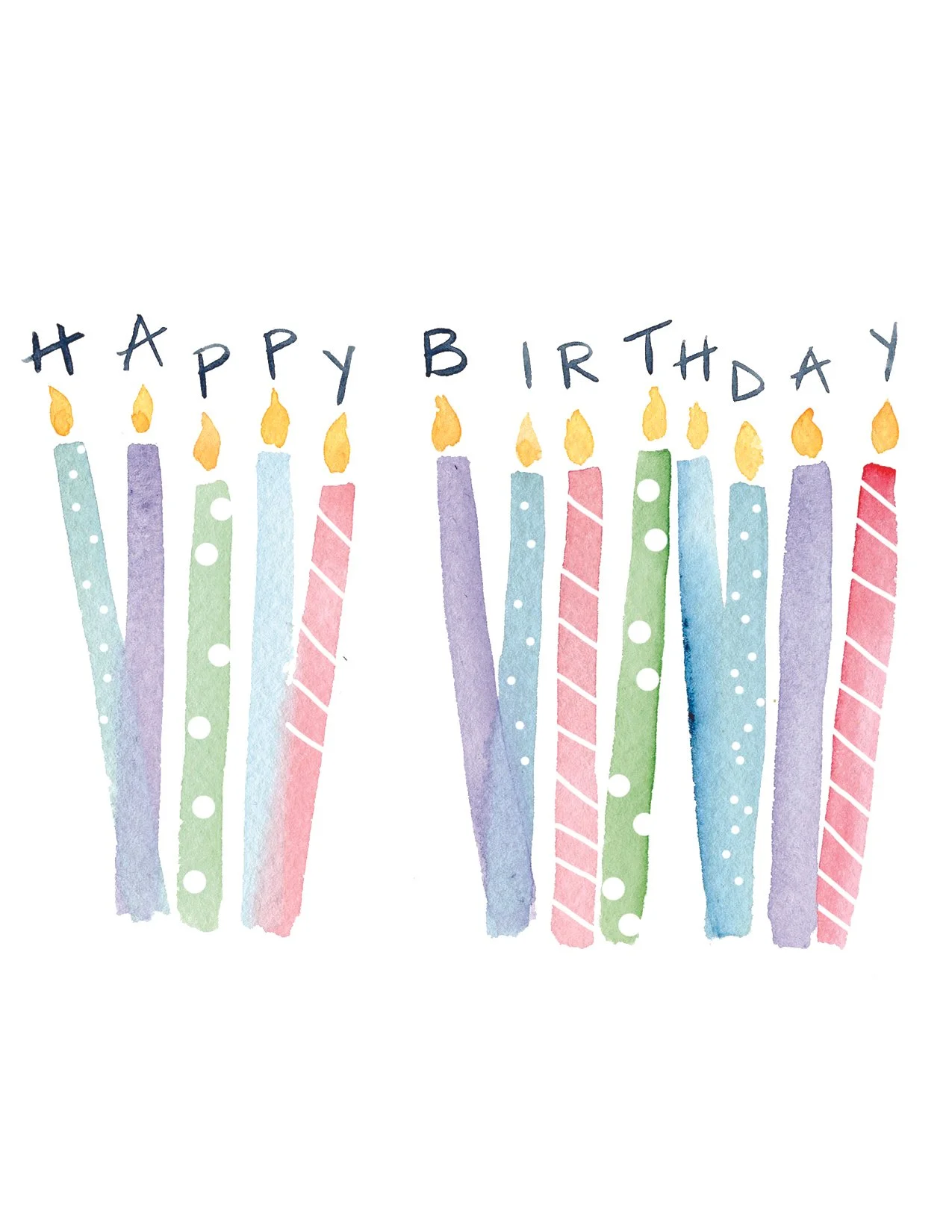 Birthday Card - Candles