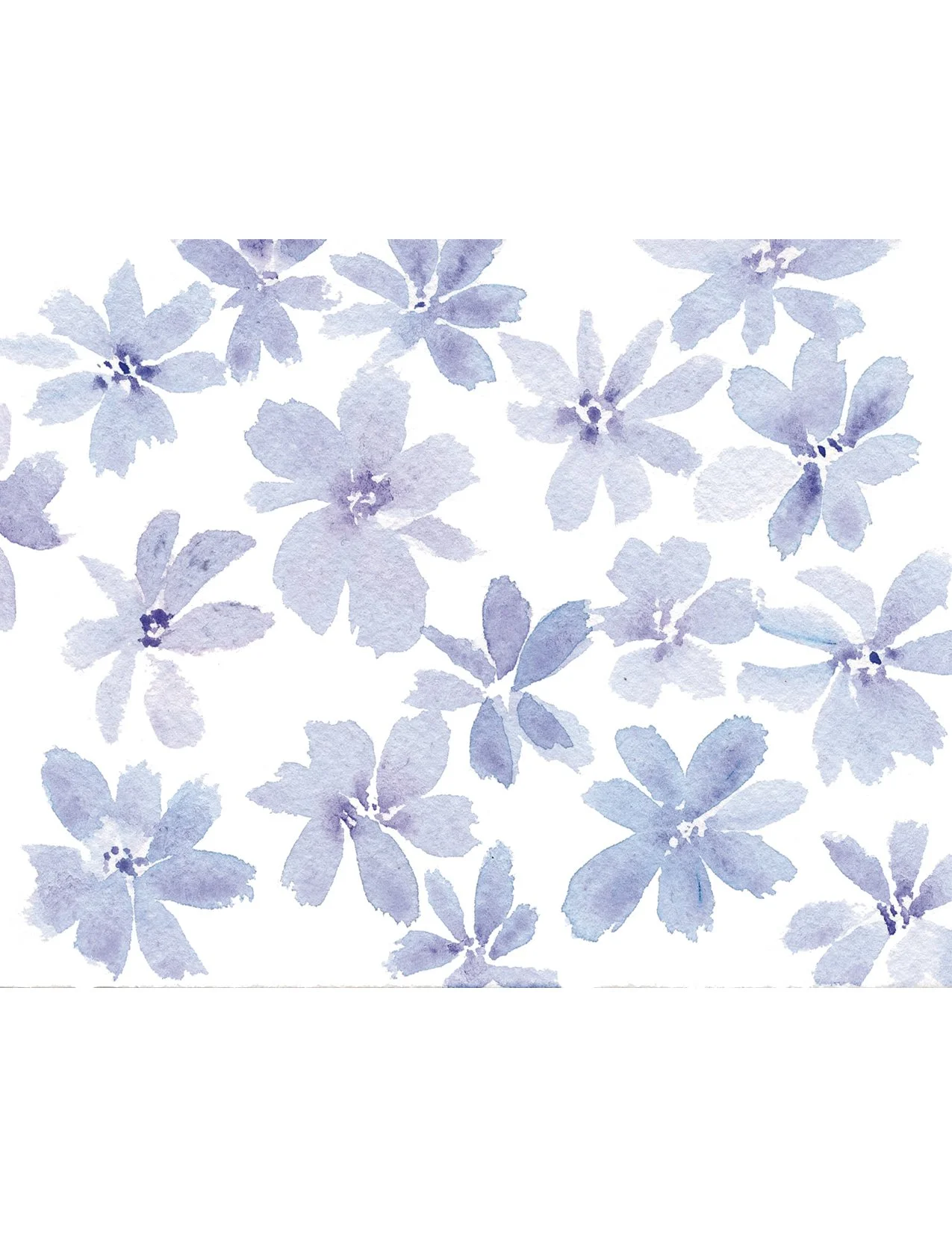 Blank Card - Blue Floral