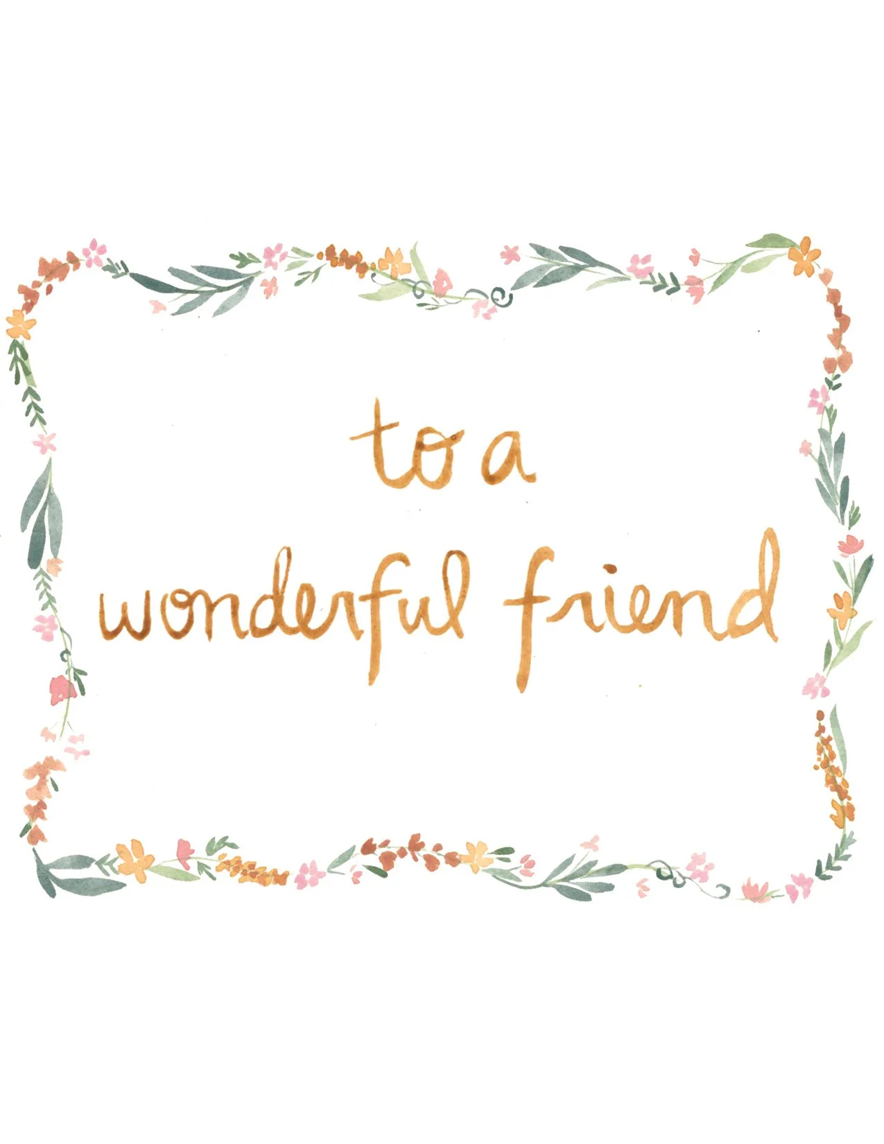 Wonderful Friend - Flower Border