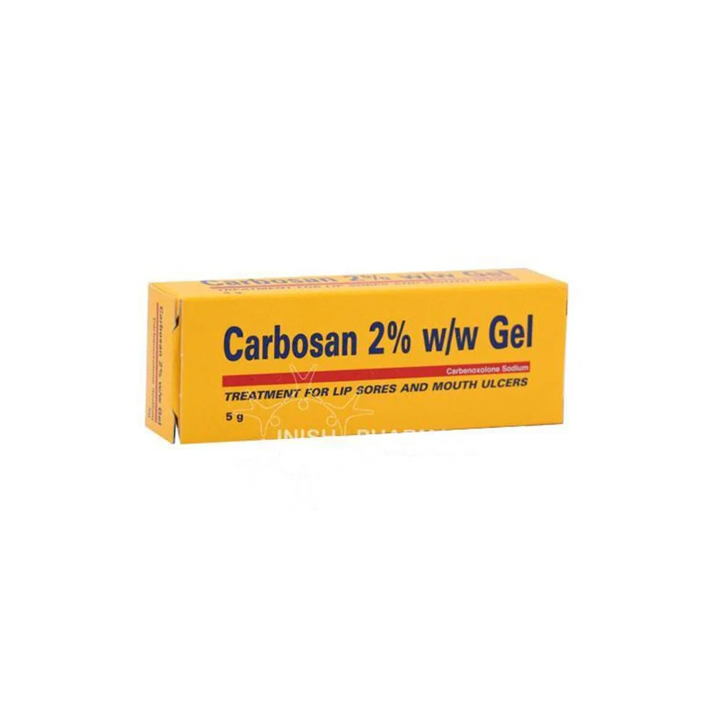 Carbosan 2% Gel For Lip Sores & Mouth Ulcers 5g
