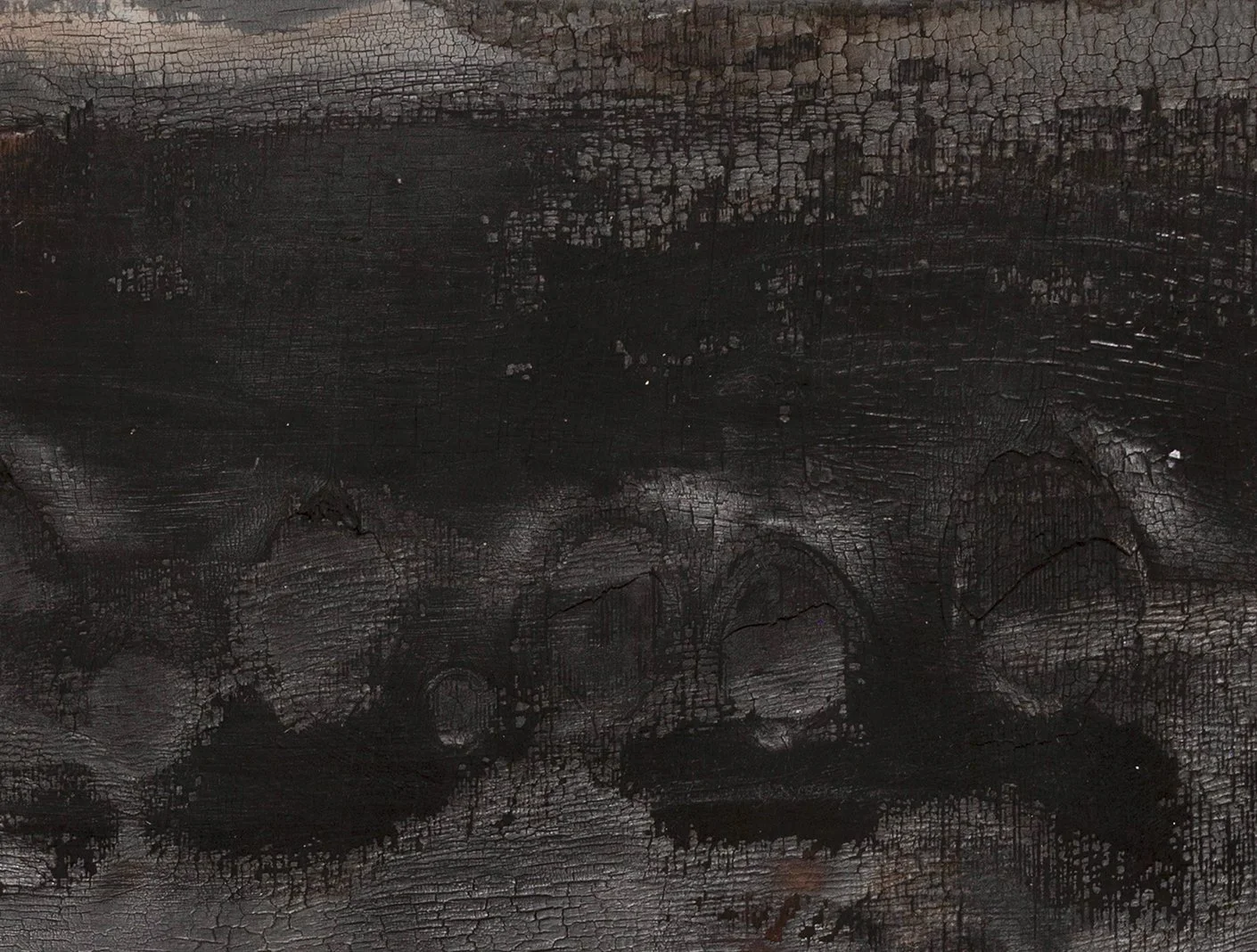 Atmosphere 2 2026 | Fire on wood, 21 x 36 inches