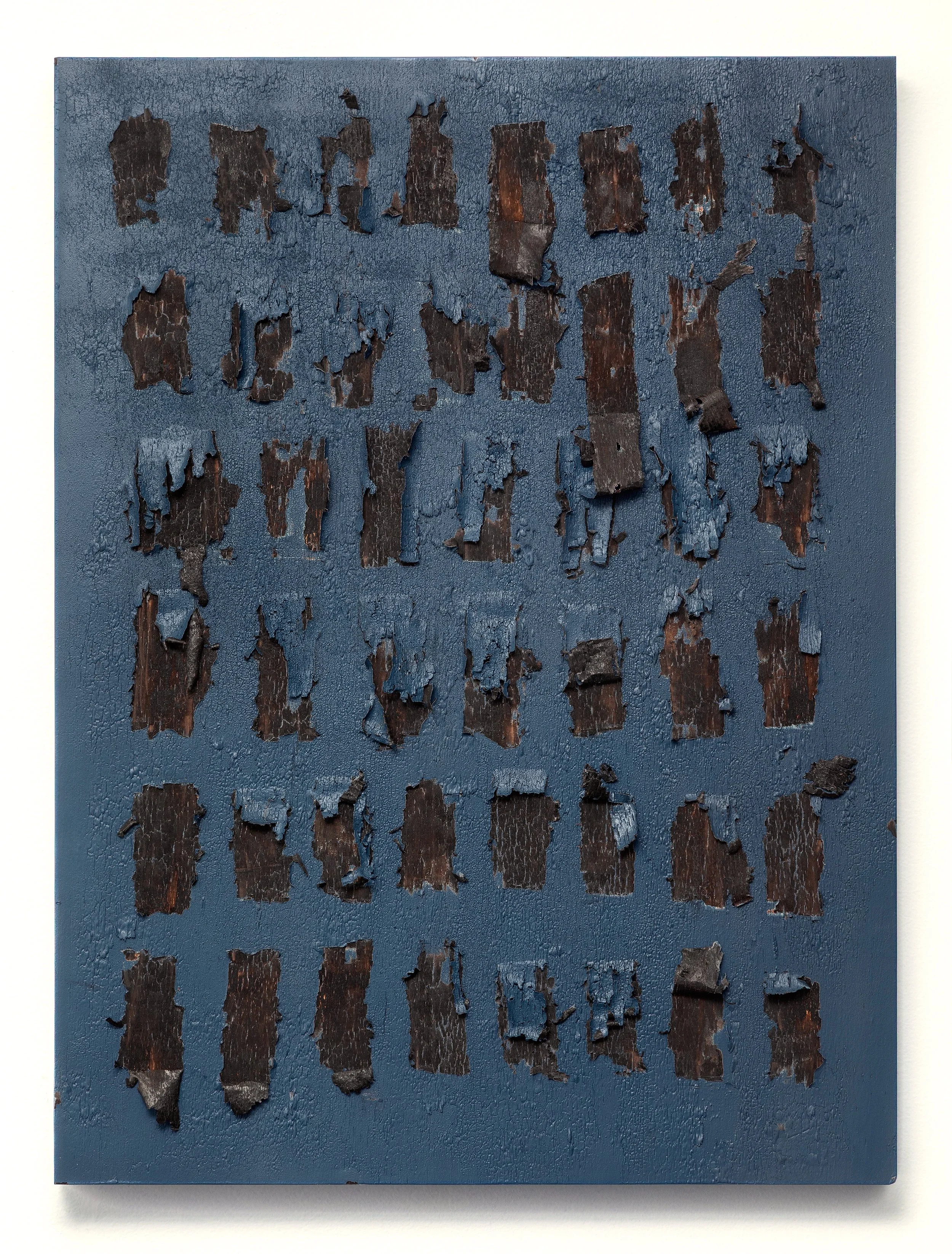 Meditation No. 1 2025 | Fire and acrylic on wood panel, 24 x 18 inches