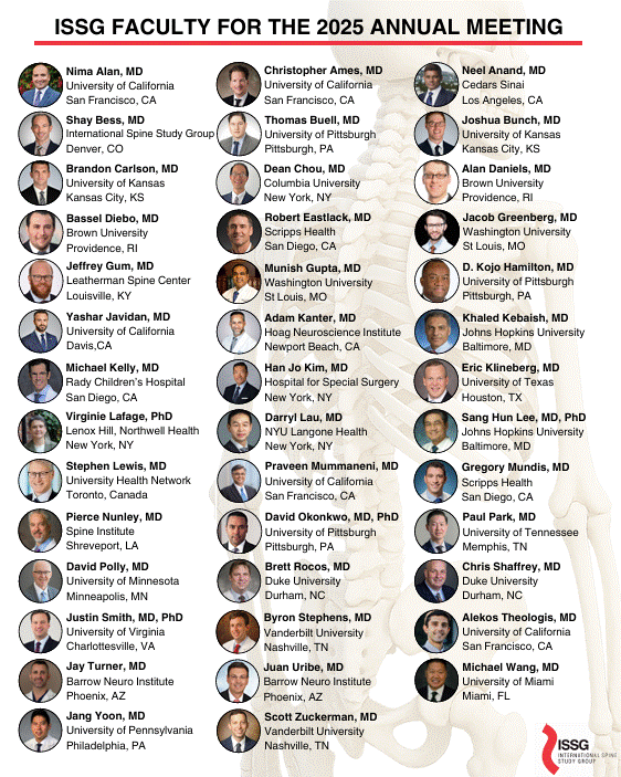 Brochure with Faculty and Agenda — ISSG Annual Meeting 2024