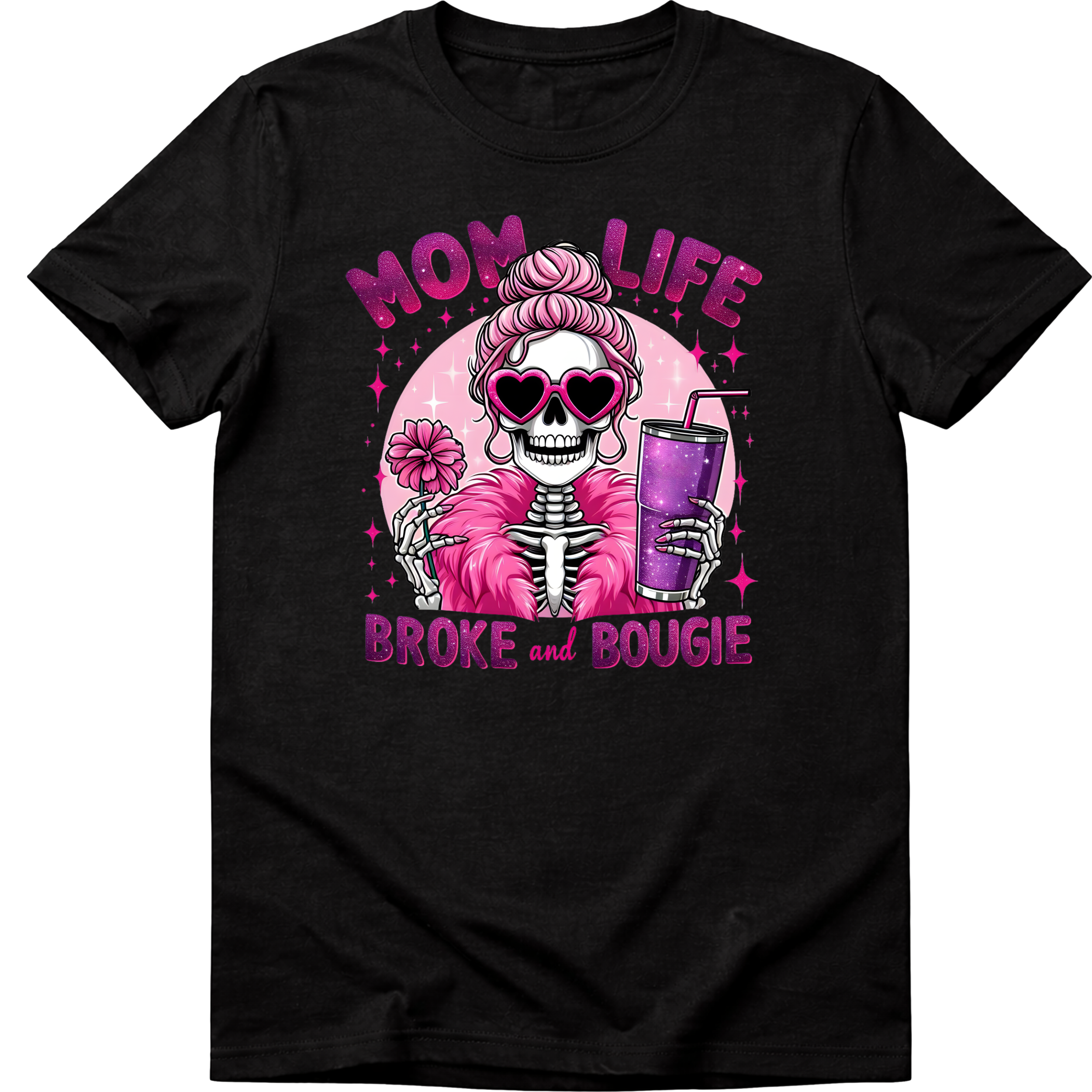 "Mom Life: Broke and Bougie" Graphic Tee