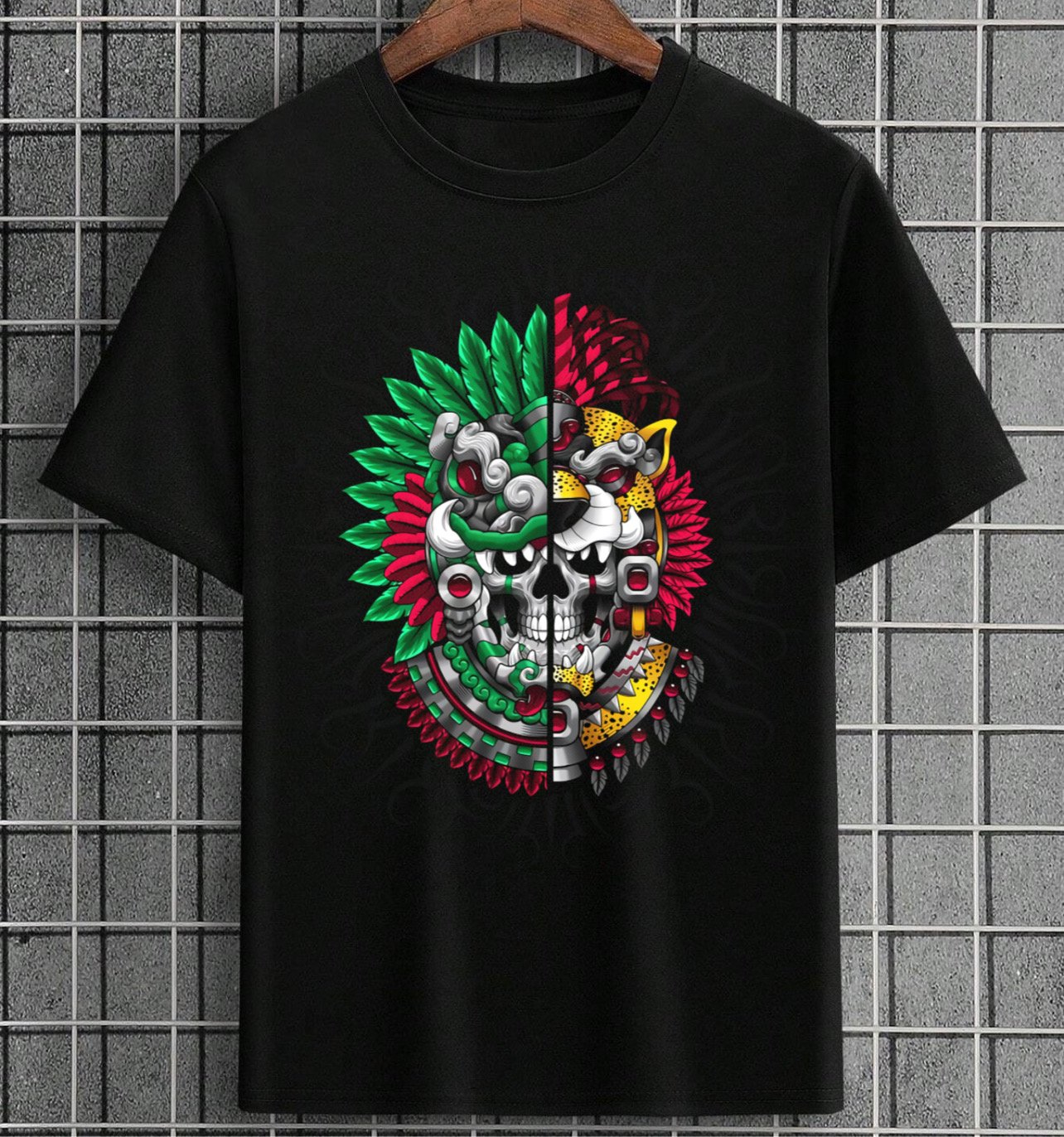 Aztec Jaguar & Snake Gods Graphic T-Shirt