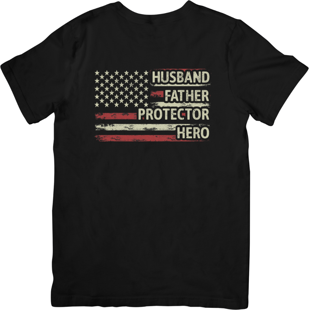 Husband Father Protector Hero T-shirt