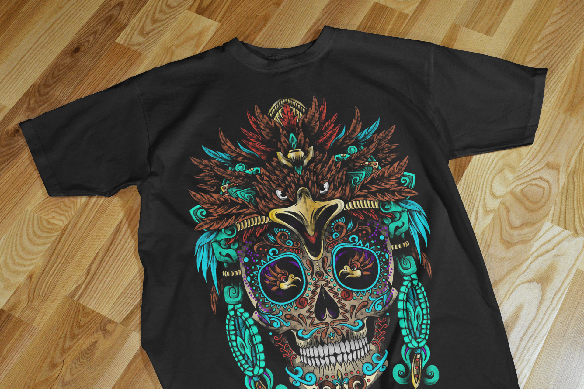 Skull & Eagle Halftone T-Shirt