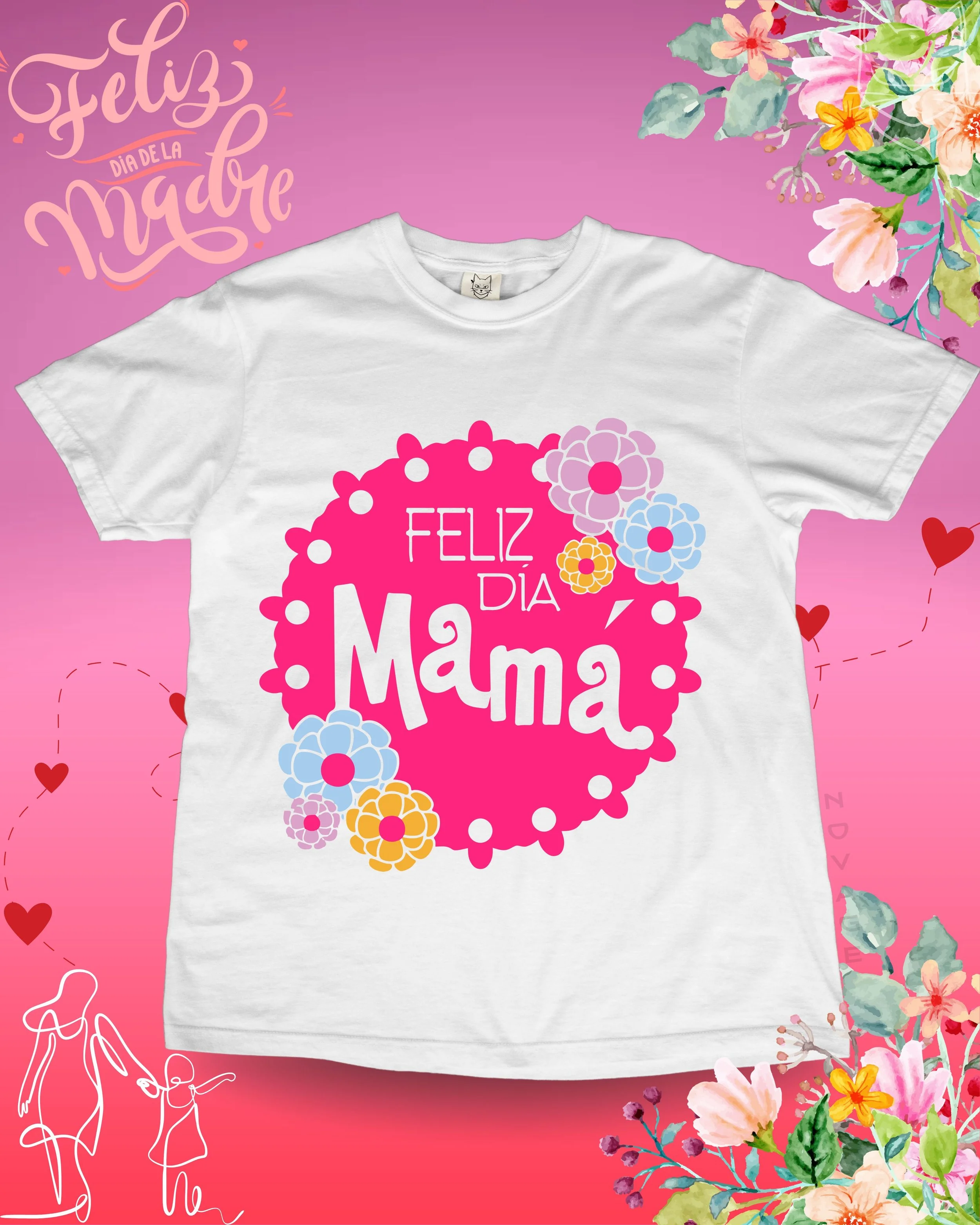 Cute Floral Mother's Day T-Shirt