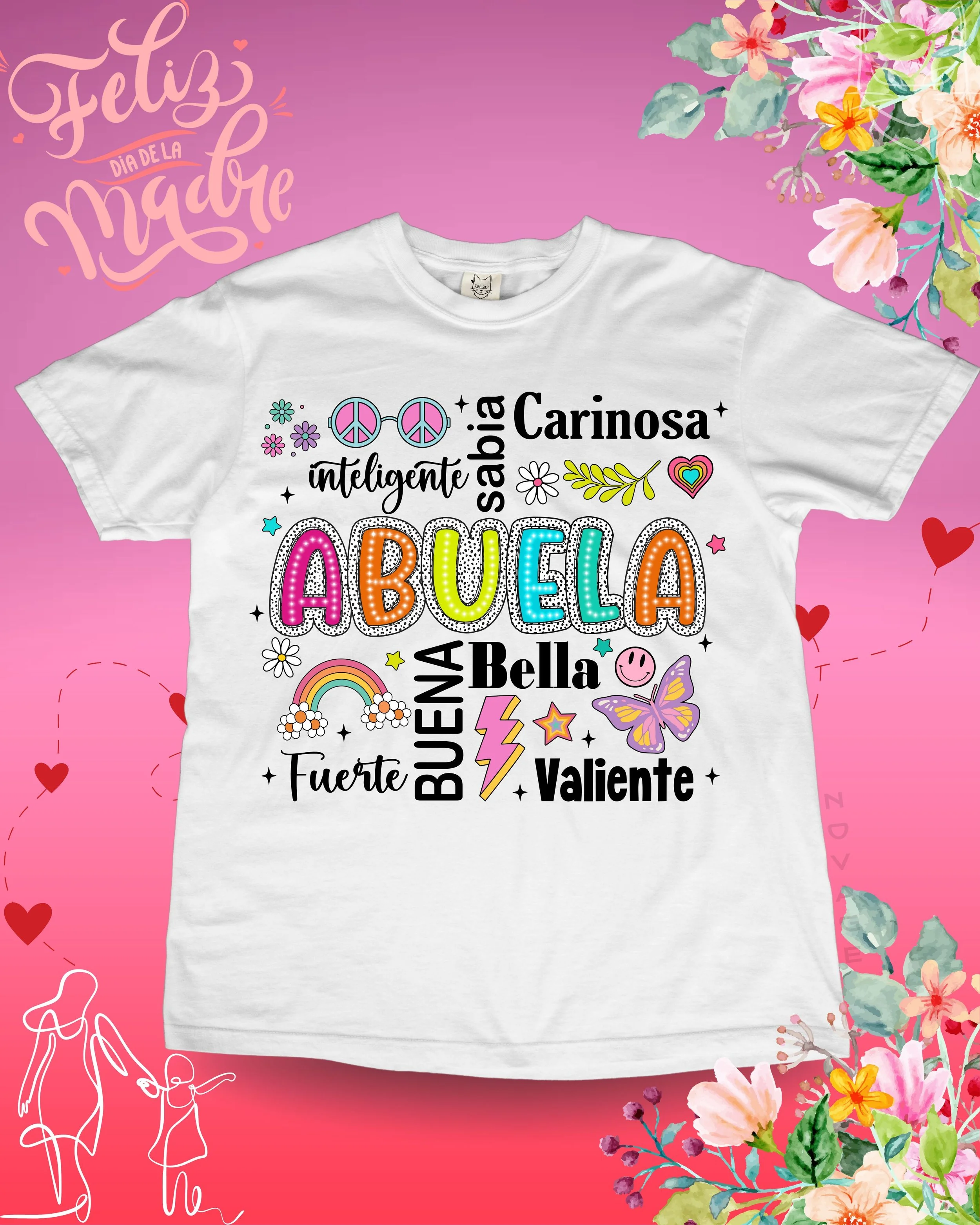 Colorful Abuela Tribute T-Shirt