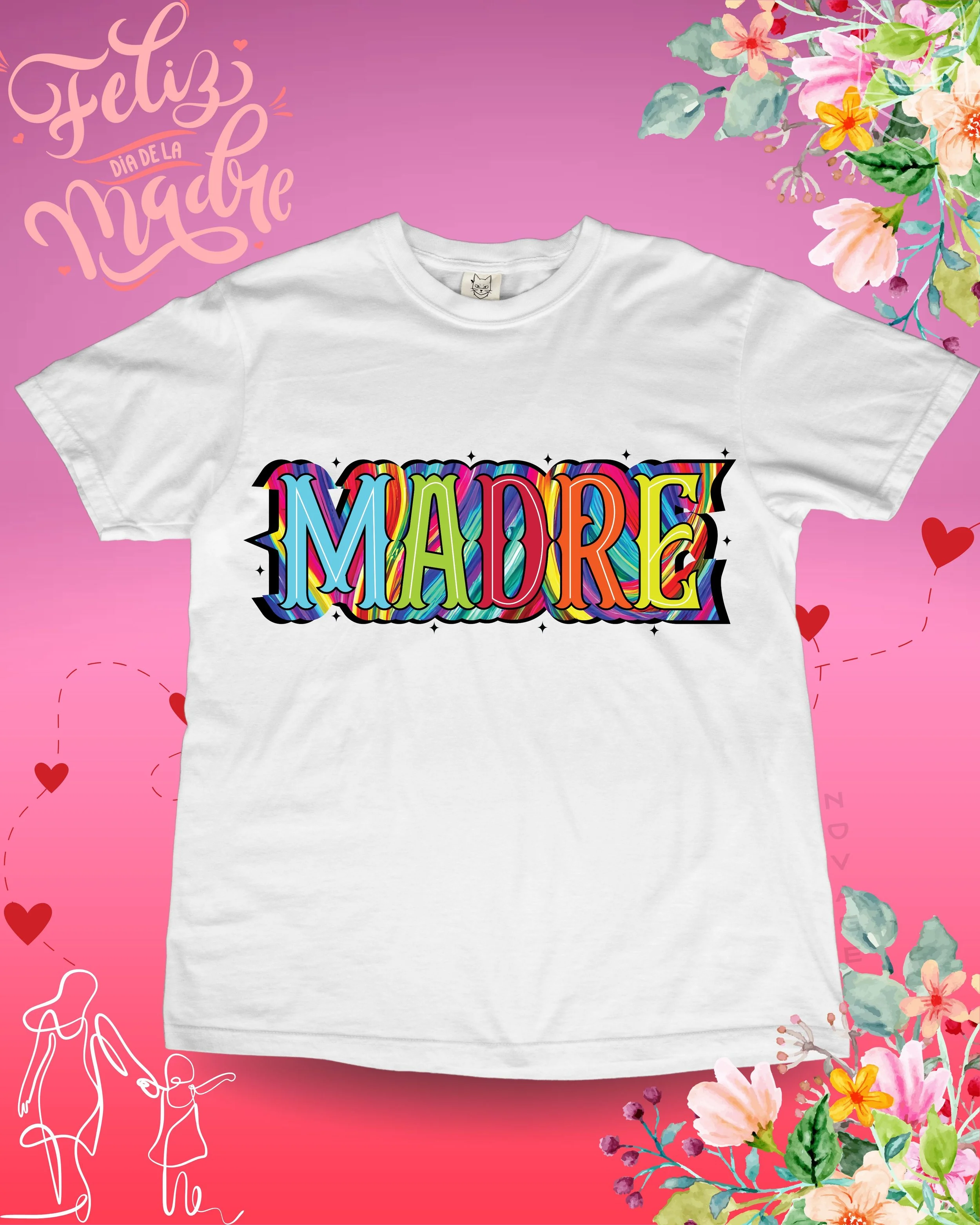 Mother's Day Multicolor 'Madre' Tee