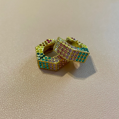 RAINBOW & GOLD EARRINGS