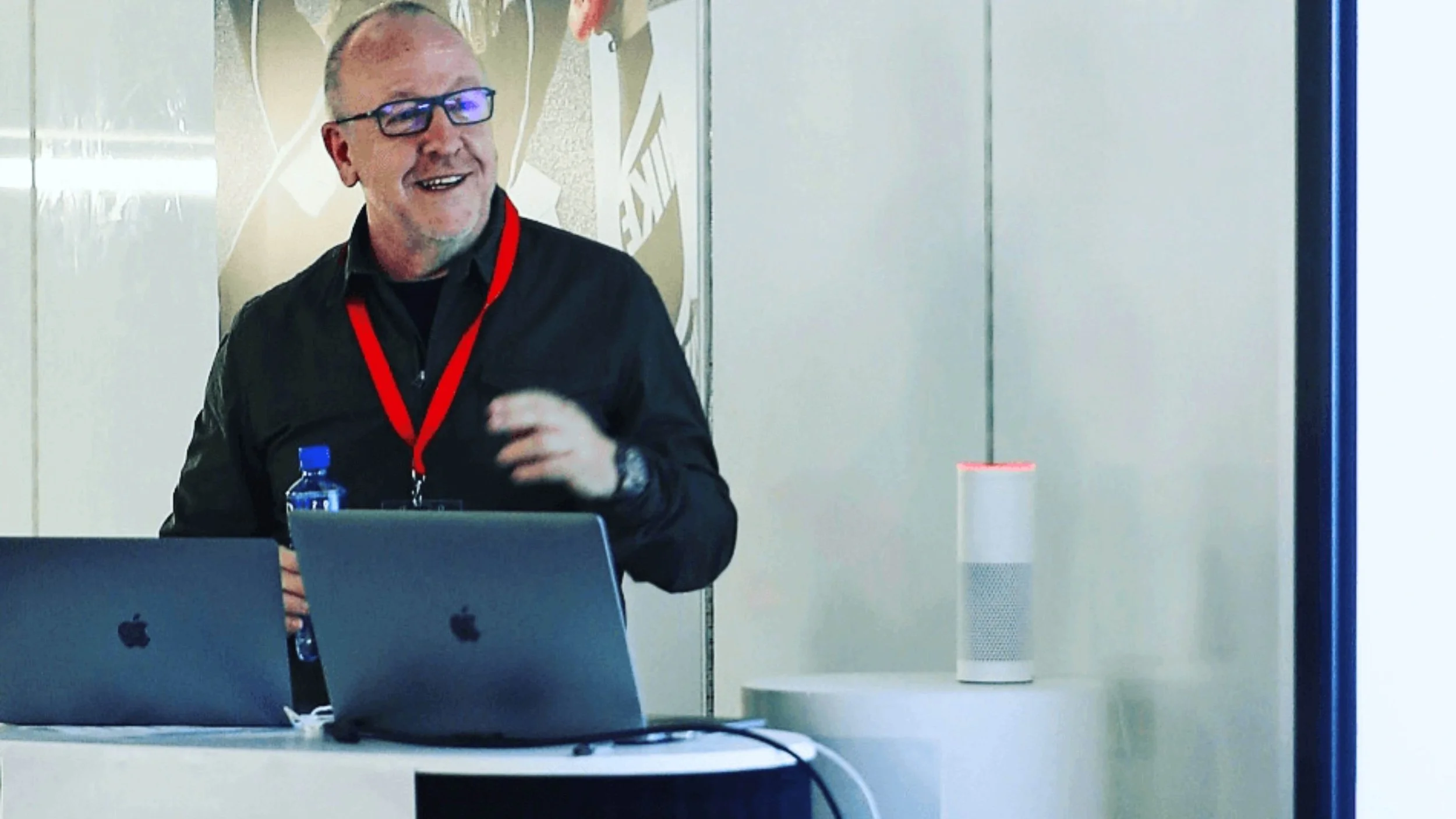 John Whalley presenting at Adobe Creative Jam event.