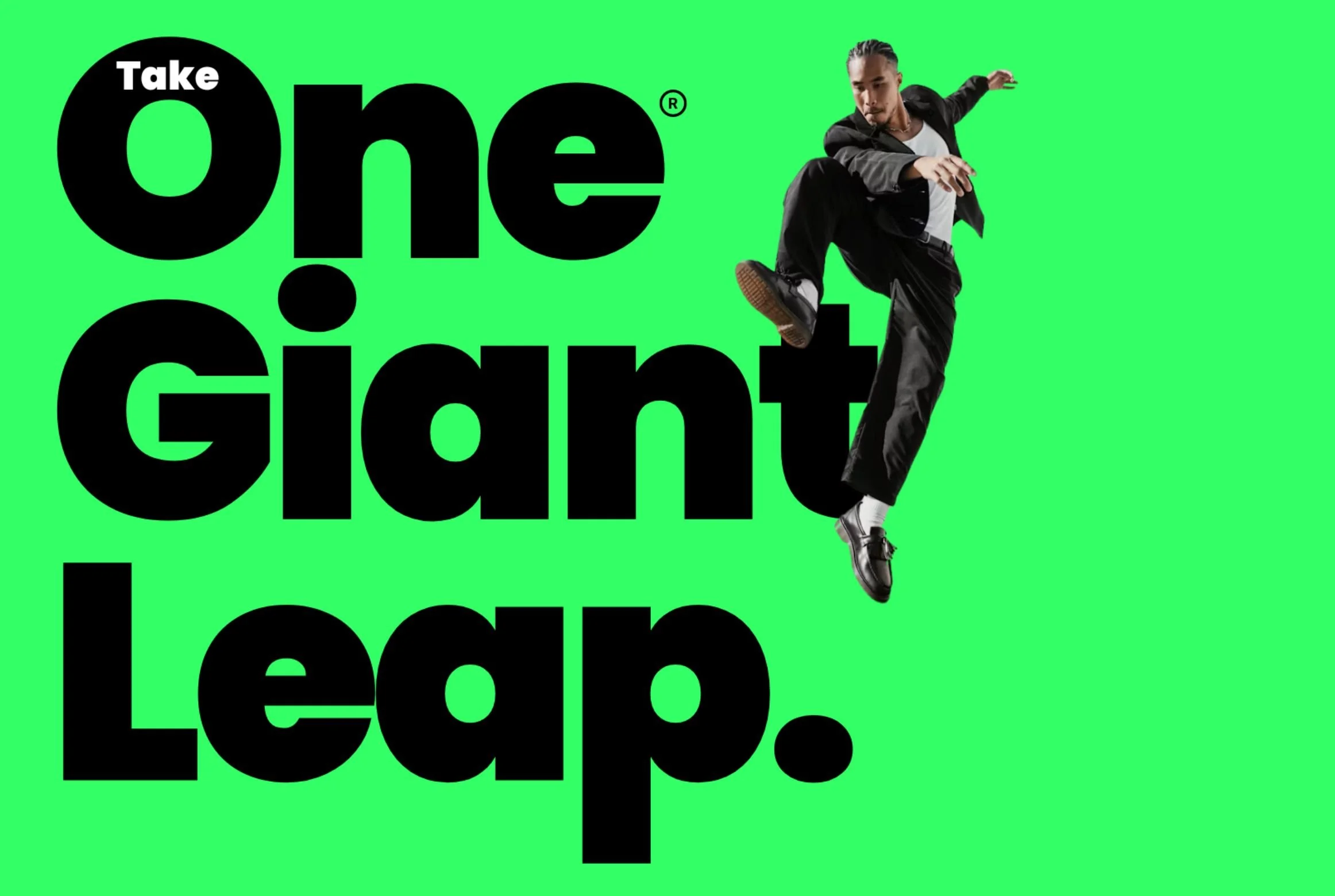 Brand naming and brand identity for One Giant Leap programme, empowering creatives with the right stuff to succeed.