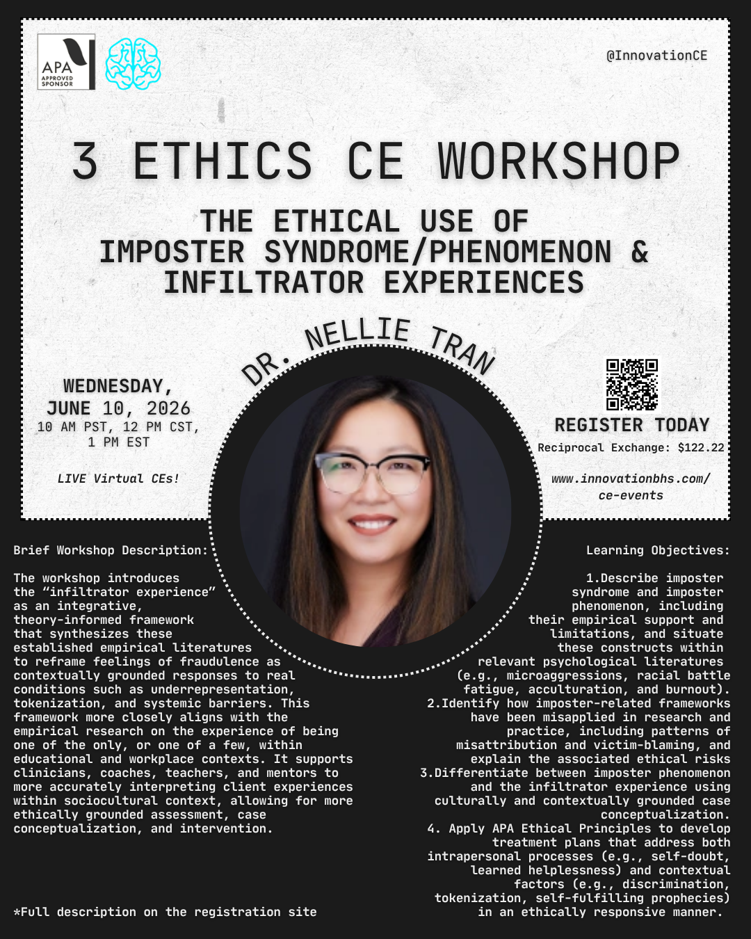 The Ethical Use of Imposter Syndrome/Phenomenon & Infiltrator Experiences