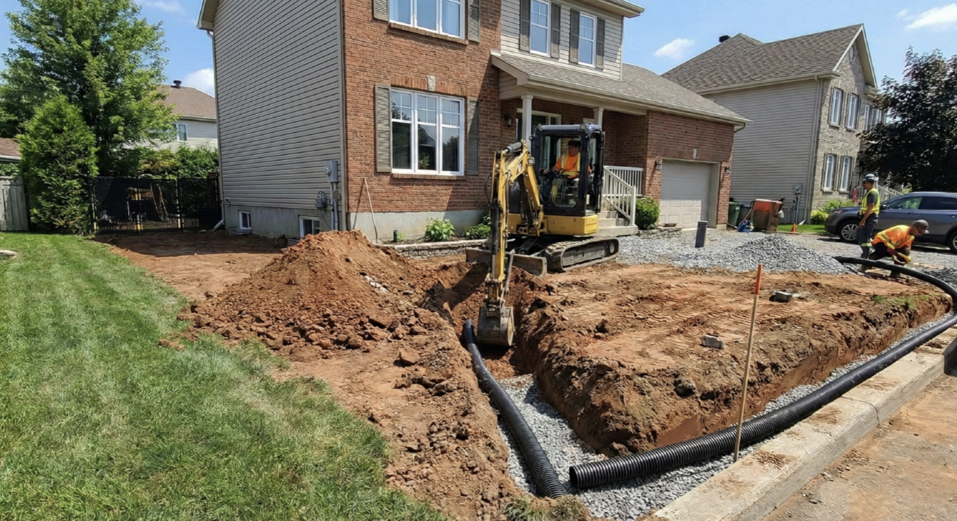 Drainage et Terrassement : Les Secrets pour Protéger Votre Terrain sur la Rive-Sud de Montréal