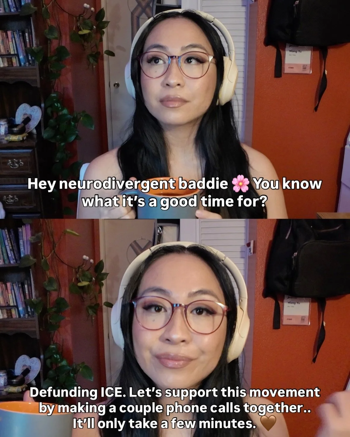 Hey neurodivergent baddie! 👋🏽🌸 

Let&rsquo;s body double these phone calls to defund ICE. 

Send this to another neurodivergent baddie who can use the energetic support. 

Shout out to @savinamonet for creating the super loving post that inspired 