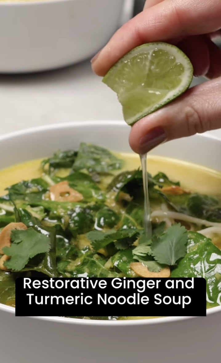 Restorative Ginger and Turmeric Noodle Soup
