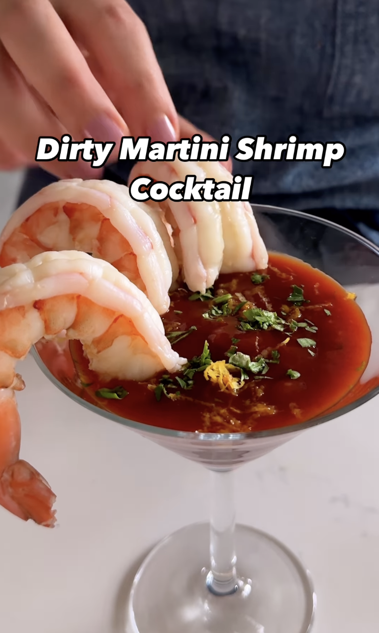 Dirty Martini Shrimp Cocktail