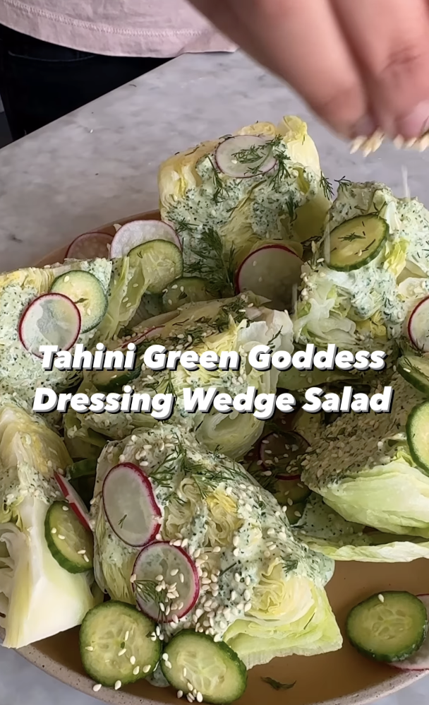Tahini Green Goddess Dressing Wedge Salad